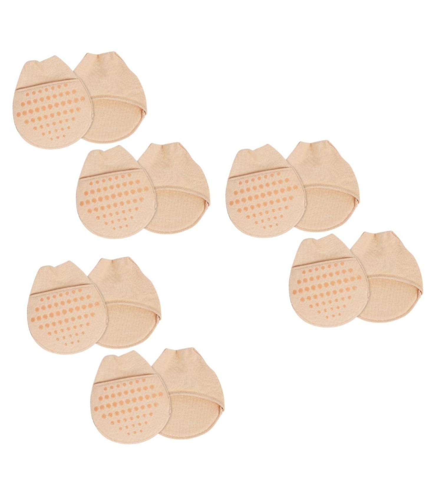 Buy 6 Pairs Seamless Invisible Forefoot Pad Half Socks - Cushioned Toe Toppers for Ultimate Comfort | International Shipping Available - Buy Online on GoSupps.com