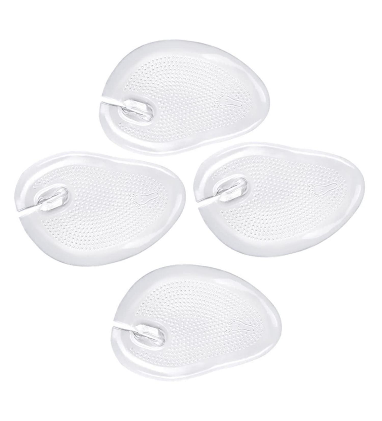 NOLITOY 4pcs Clear Gel Forefoot Cushions - Comfortable Palm Rest Inserts for Sandals & Flip-Flops | Shockproof Toe Protectors & Foot Support Insoles - Buy Online on GoSupps.com