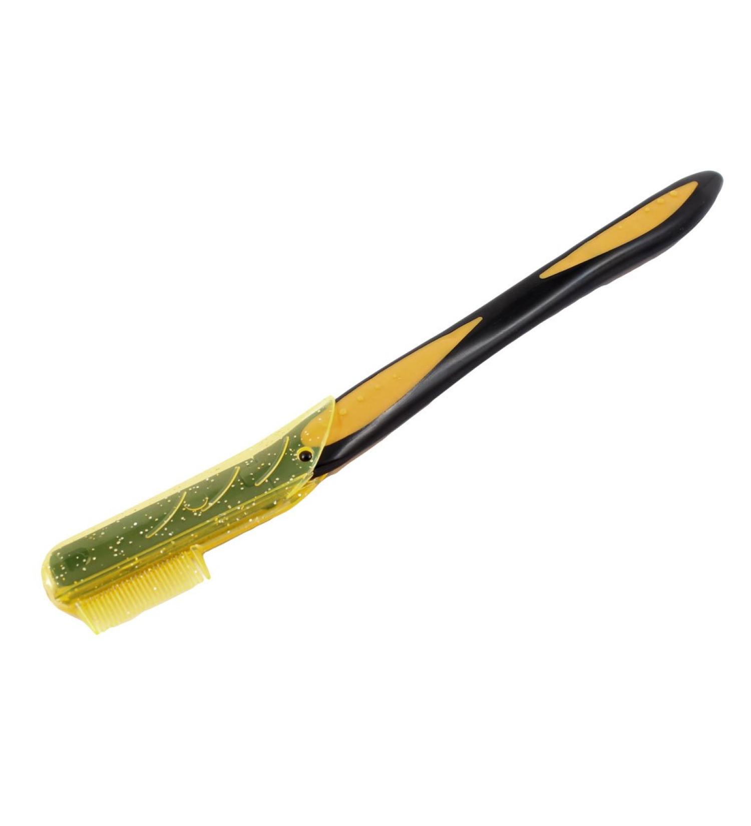Ruilogod Women Yellow Black Handle Cosmetic Eyebrow Razor Shaver Trimmer