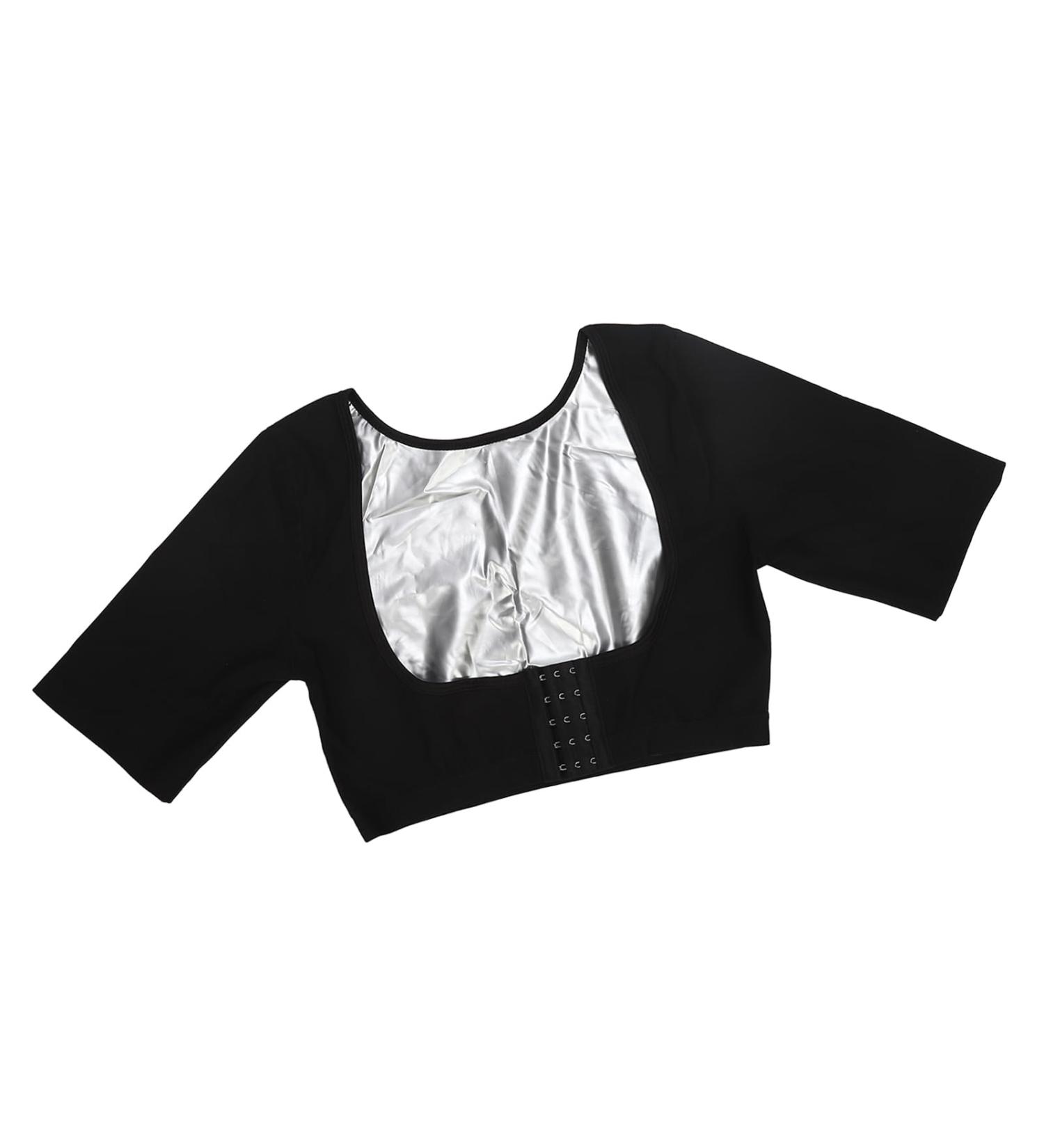 Sauna Suit for Women Short Sleeve Fast Dry Heat Trapping Sweat Suit Waist Trainer L - Buy Online on GoSupps.com
