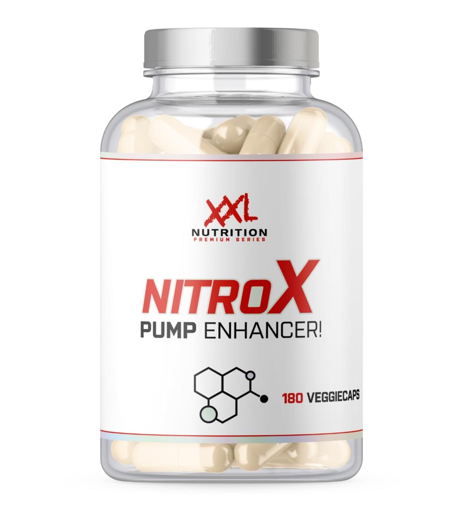 XXL Nutrition - NitroX - Pump Booster All-in-One Creatine & NO Formula - 180 Capsules