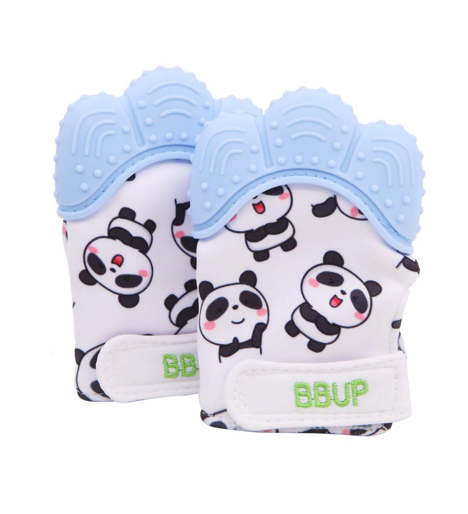2 Pack Silicone Teething Gloves for Babies - Food Grade Safe Teething Toys (Blue) - International Shipping - Buy Online on GoSupps.com