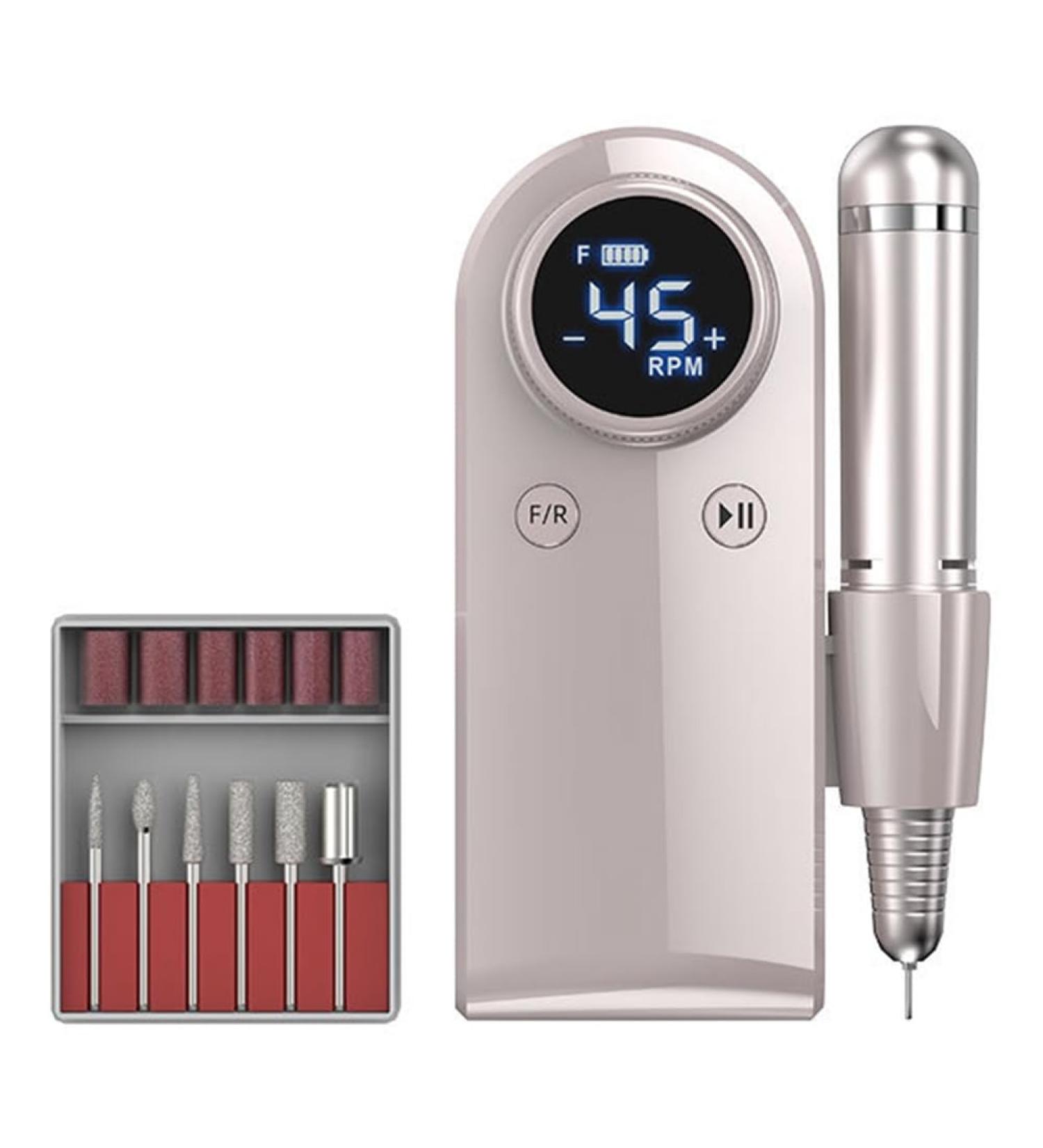 Qtynudy Electric Nail Drill for Acrylic Gel Nails Manicure Pedicure Polishing Shape Tools for Home Salon Use C - Buy Online on GoSupps.com