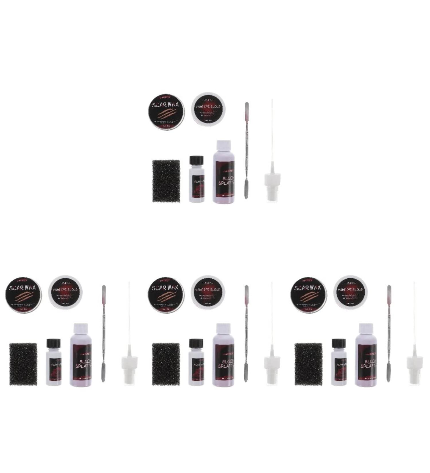Lurrose 4 PCS Scar Wax Kit special effects makeup kit modeling scar wax halloween makeup blood gel Bloody Gel: Makeup 5.4X2X2CMx4pcs Assorted Colorx4pcs - Buy Online on GoSupps.com
