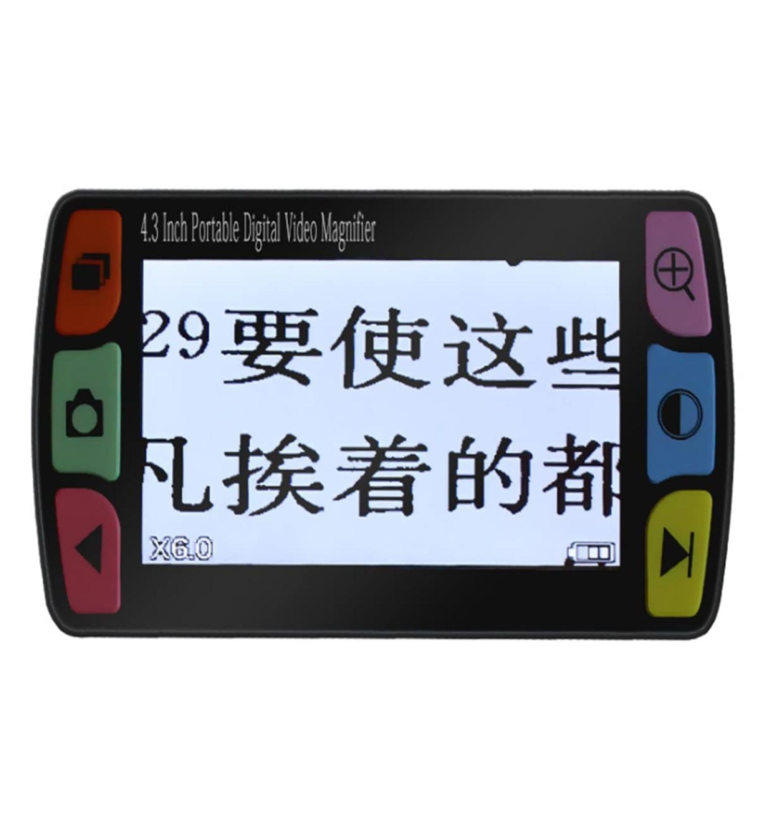 Portable Digital Magnifier 4.3 Inch Portable Digital Magnifier Handheld Low Vision Digital Magnifier 6X-16X Times Zoom Electronic Reading Aid for Elderly Visually Impaired People to Read - Buy Online on GoSupps.com