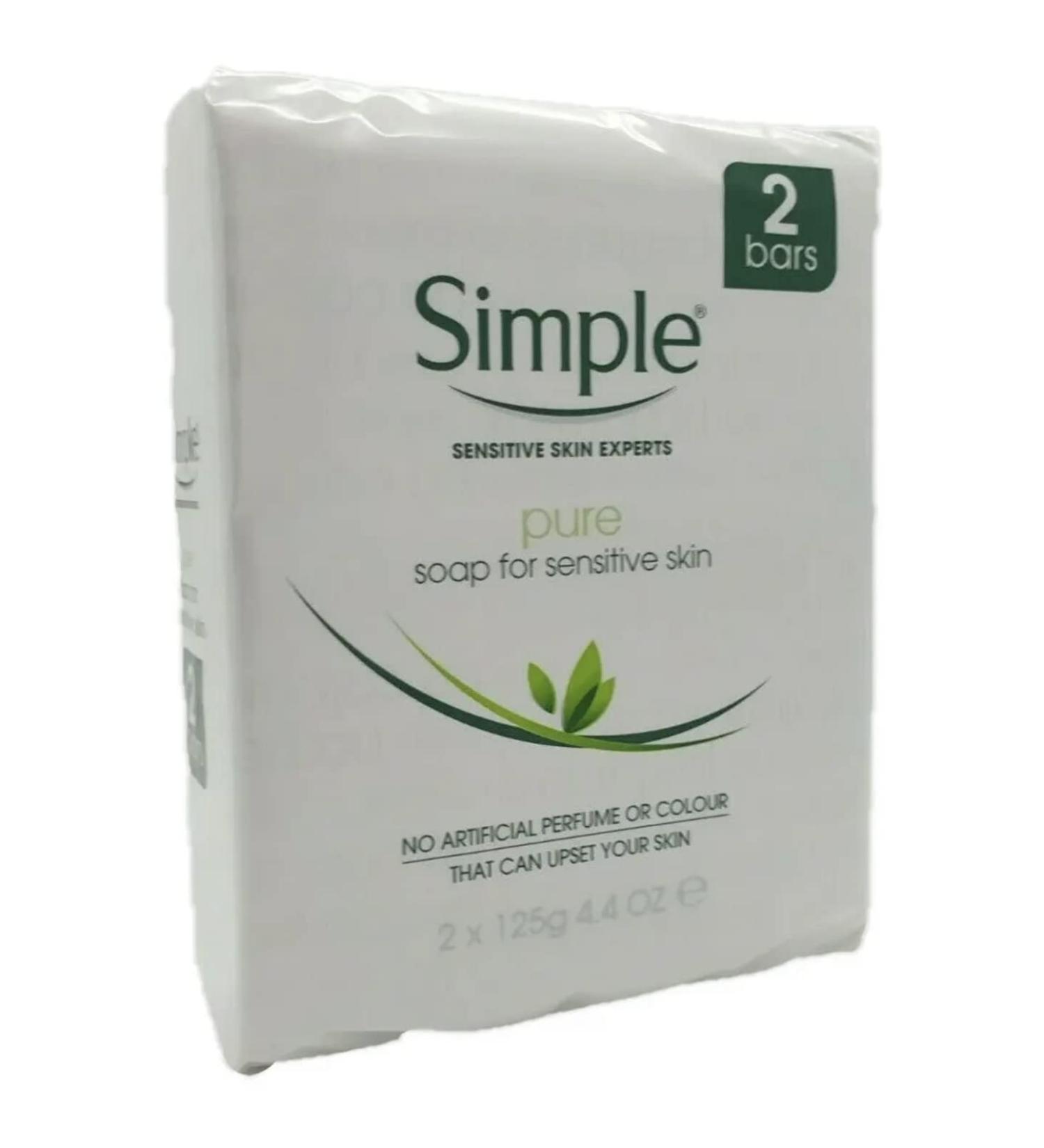 Simple 26058 Hand Soap Bars 100 g White (Pack of 6)" Unscented 125 g (Pack of 6)