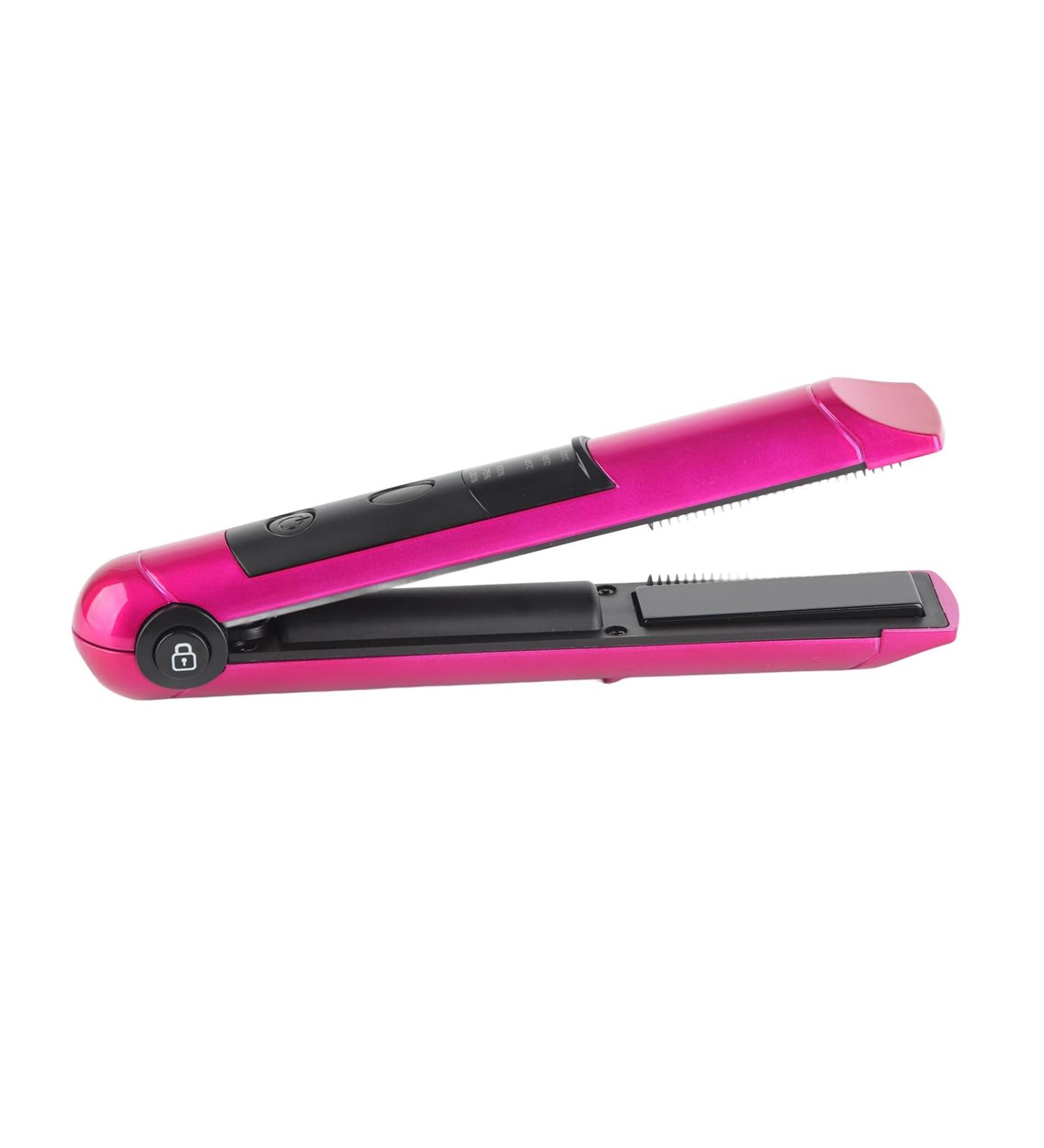 Hair Straightener - USB Rechargeable Mini Ceramic Flat Iron | Multi-Functional Curler & Styling Tool for Men & Women | Fast Heating Salon Quality - Buy Online on GoSupps.com