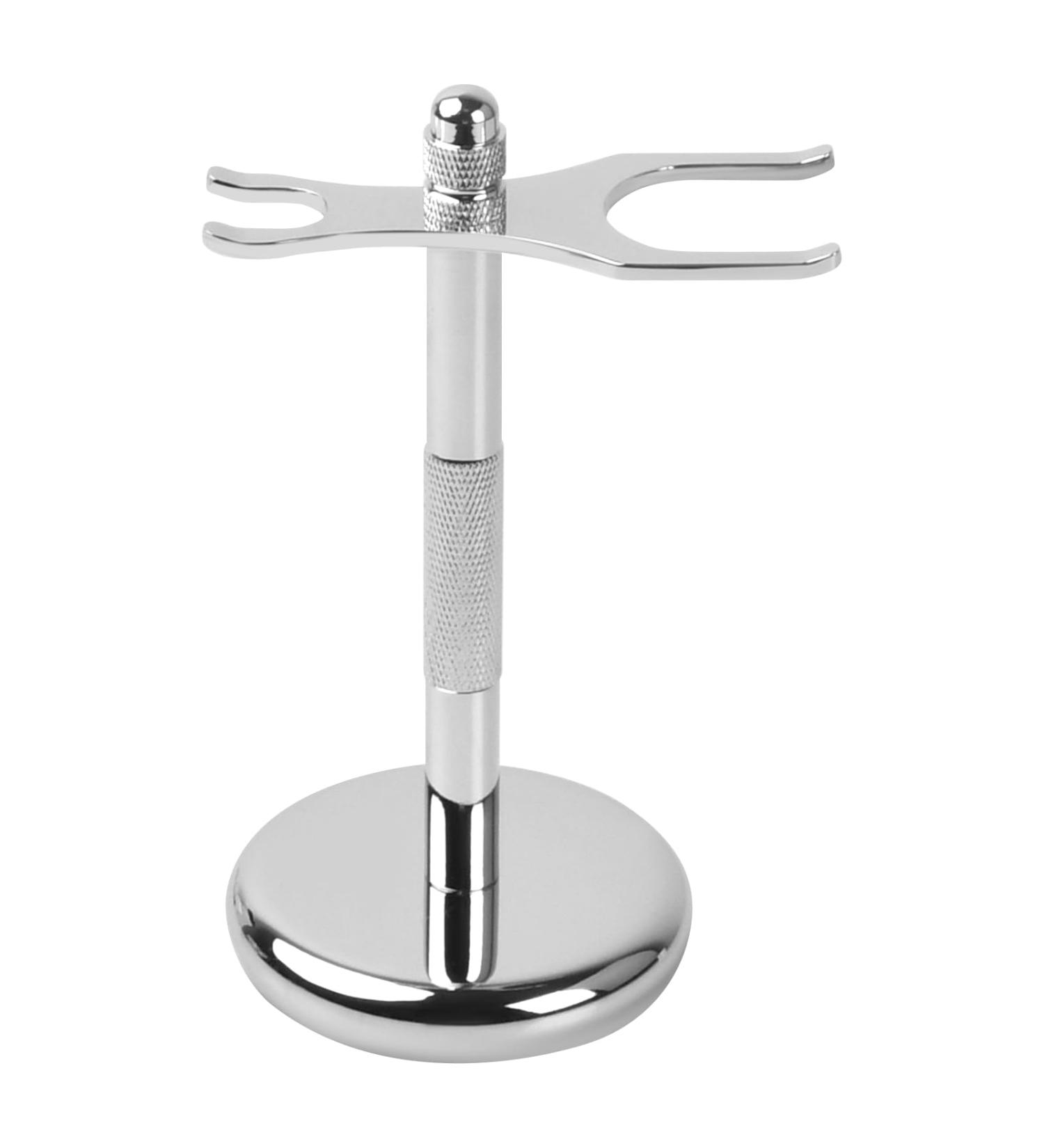 Hoaaigo Stainless Steel Razor Plane Stand - Non-Slip Shaving Stand for Men - Portable Shaver Brush Bracket in Silver - Buy Online on GoSupps.com