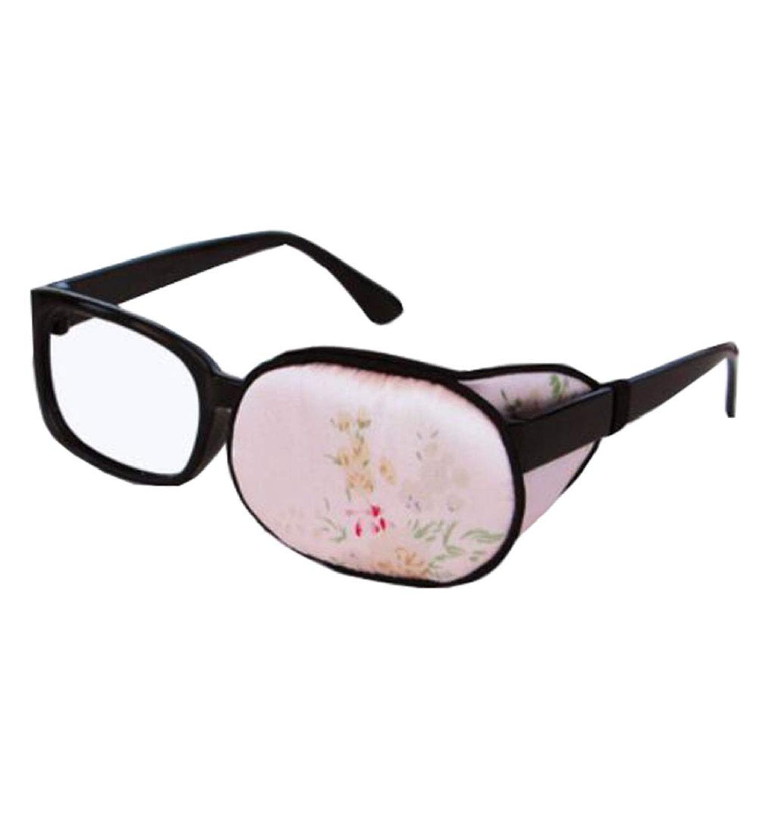 Buy Adult Silk Glasses Eye Mask for Amblyopia & Strabismus - Lazy Eye Patches (Pink) - International Shipping Available - Buy Online on GoSupps.com