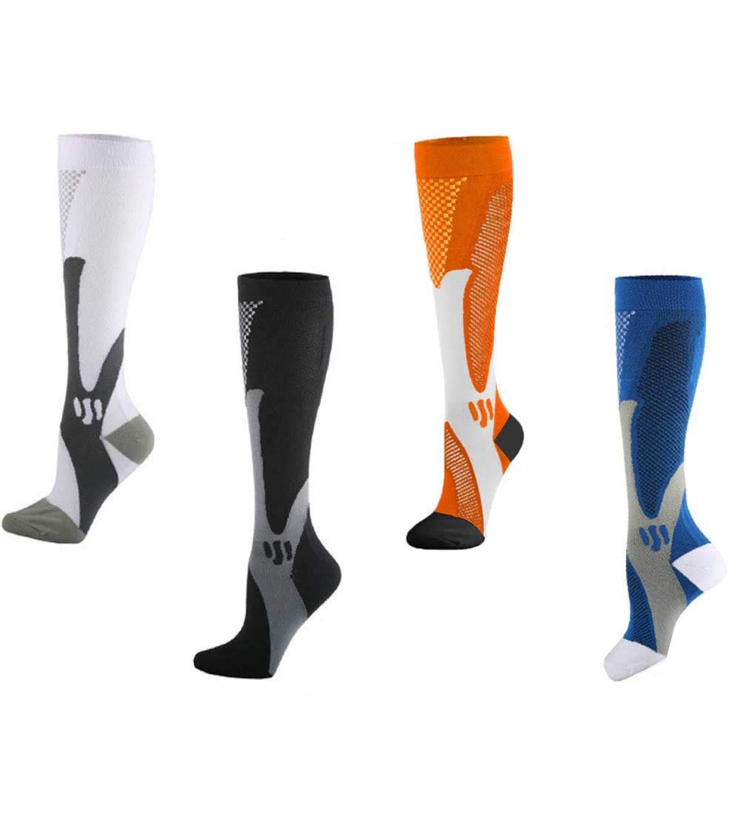 RNTCLAWCT Compression Stockings for Men & Women - 20-30 mmHg - 4 Pairs for Travel & Swollen Feet - Sizes 2XL/3XL (12in-16in/EU43-47) - Buy Online on GoSupps.com