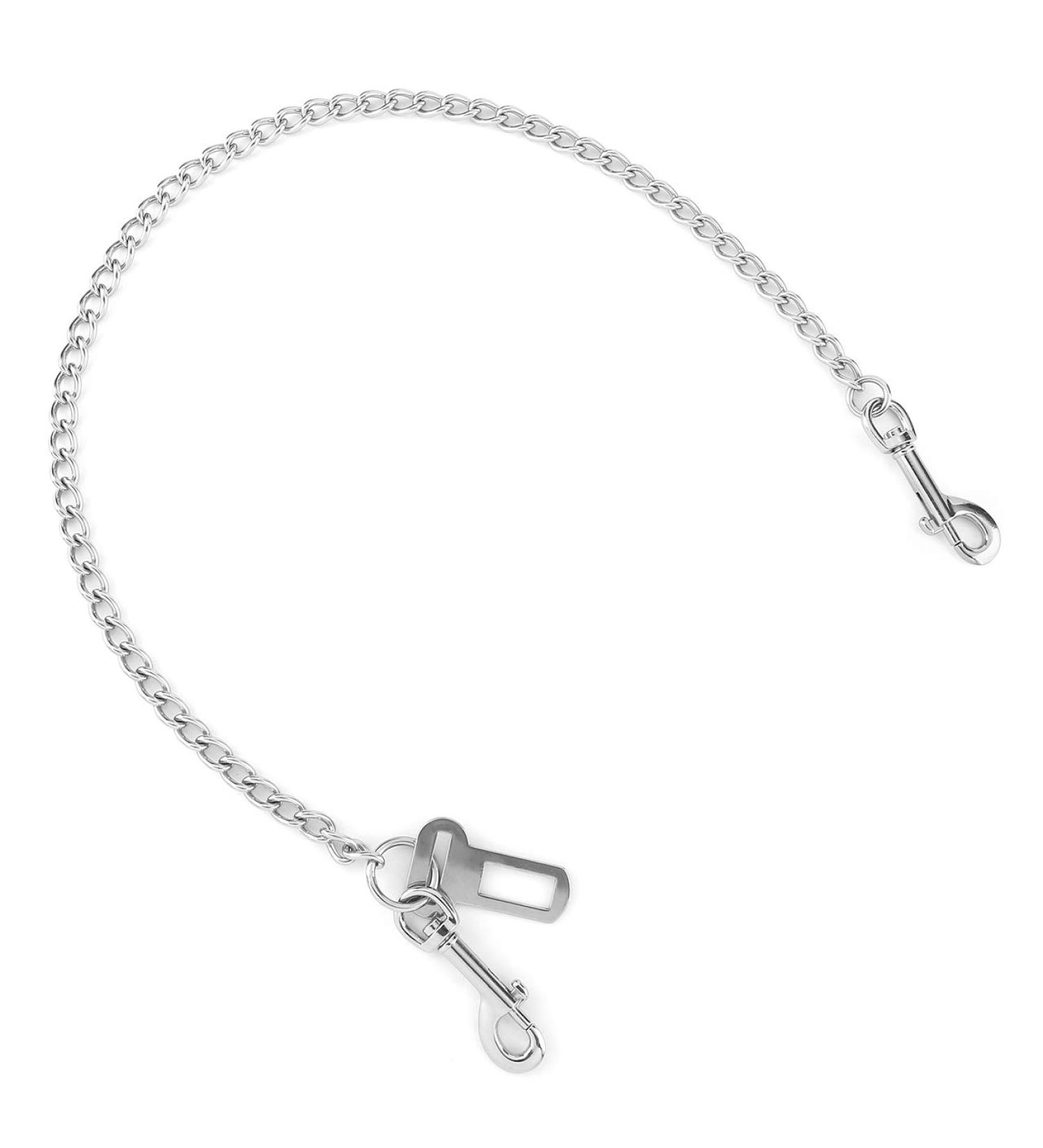 Acungji 304 Stainless Steel Dog Safety Belt | Bite-Resistant Car Harness for Dogs & Cats | 85cm Durable Pet Leash - Buy Online on GoSupps.com