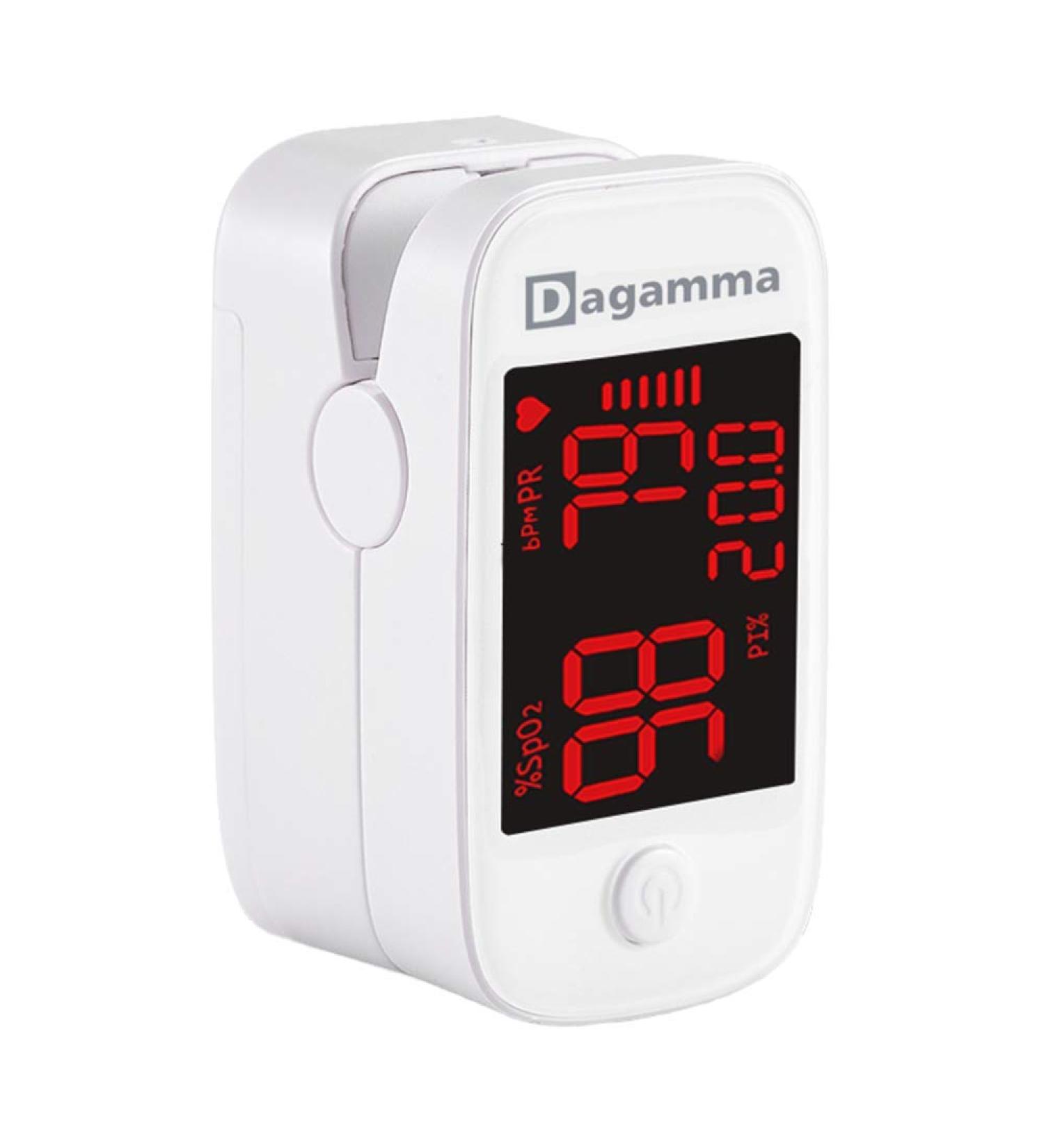 Dagamma DP200 Fingertip Pulse Oximeter - Accurate SpO2 & Heart Rate Monitor LED Display Water & Dust Resistant Includes Batteries & Lanyard (White) - Fast International Shipping - Buy Online on GoSupps.com