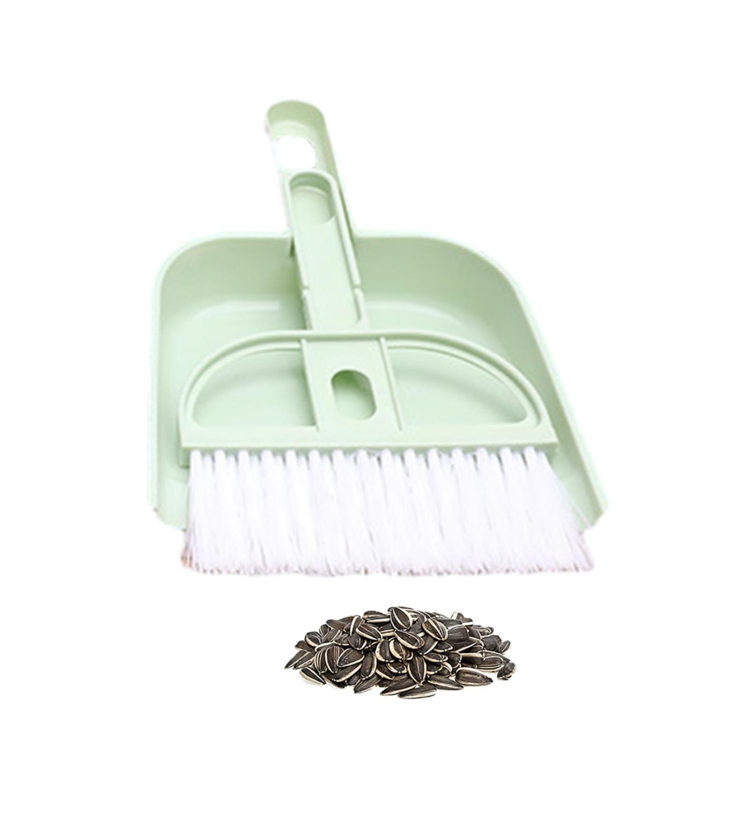 Shakven Cleaning Brush and Dustpan Combo - Hand Dustpan and Brush Set Portable Hand Cleaning Dustpan and Brush Set for Keyboard Countertop Green - Buy Online on GoSupps.com