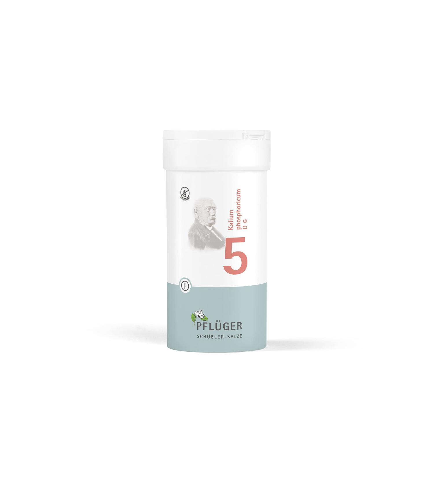 PFL GER Schuessler Salts No. 5 Kalium Phosphoricum D6 - 400 Tablets | Gluten-Free Nerve & Psyche Support - International Shipping Available - Buy Online on GoSupps.com