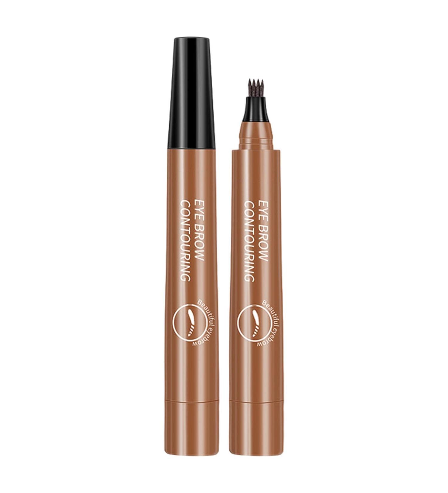Eyebrow Liquid | 4 Point Eyebrow Marker Pencil Eyebrow Marker Black For Nature Simulation Wild Eyebrows Quick Dry Long Wear No Smudge Light Brown - Buy Online on GoSupps.com