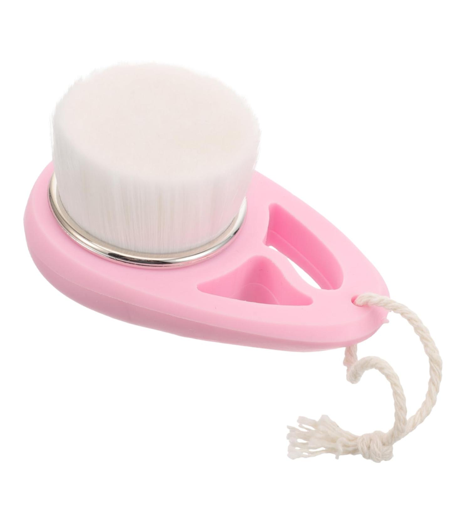 Shop Housoutil Soft Fur Cleansing Makeup Brush Scrubber - Exfoliating Facial Brush for Women - Pink Face Scrubber & Cleanser for Radiant Skin - Buy Online on GoSupps.com