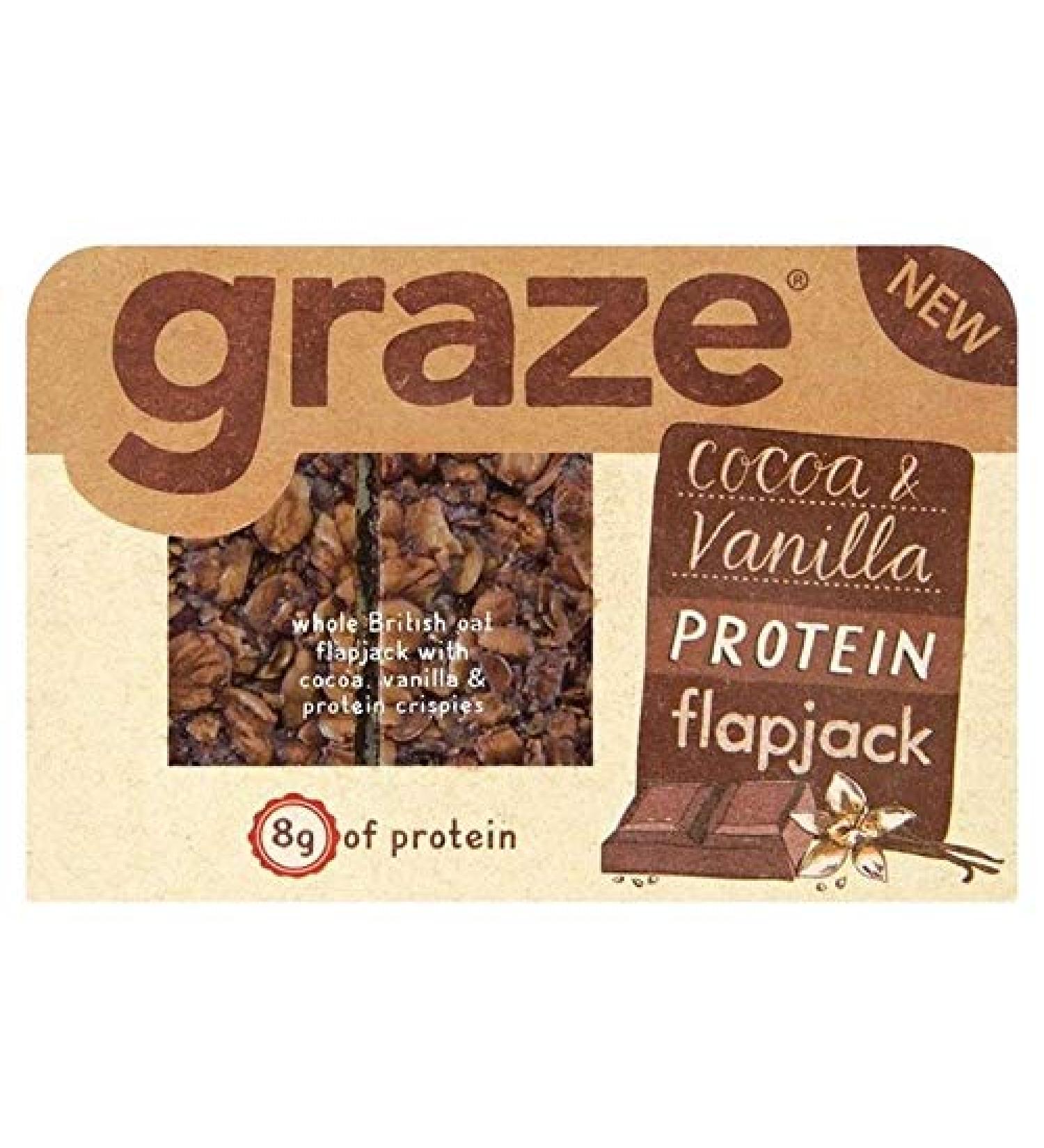 Graze Cocoa & Vanilla Protein Flapjack 53g