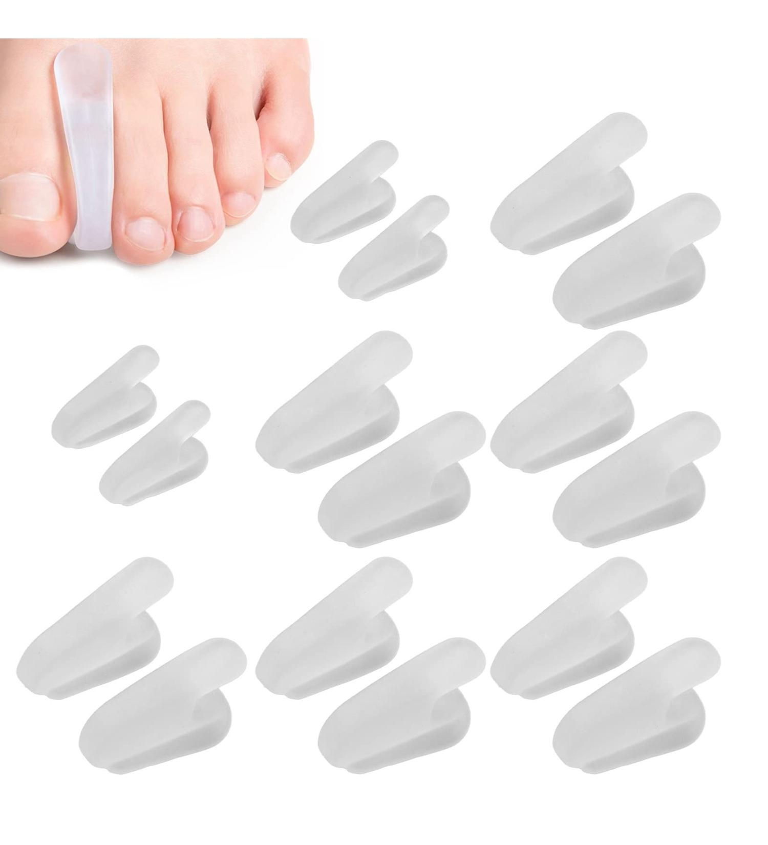 Toe Separators 8-Pack | Gel Spreader & Spacers for Hammer Toe Relief | Smooth Iron Big Toe Alignment Comfortable Correction - Buy Online on GoSupps.com