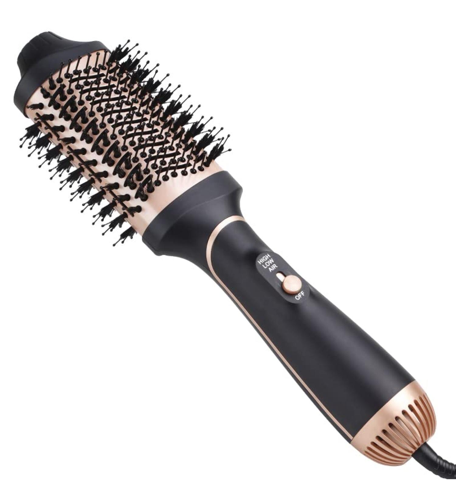 Hair Dryer Brush Hair Dryer and Volumizer Hot Air Styler Brush Professional Negative Ion Anti-Frizz Hair Dryer Styler Brush for Hair Straightening Curling and Styling.(Golden) - Buy Online on GoSupps.com