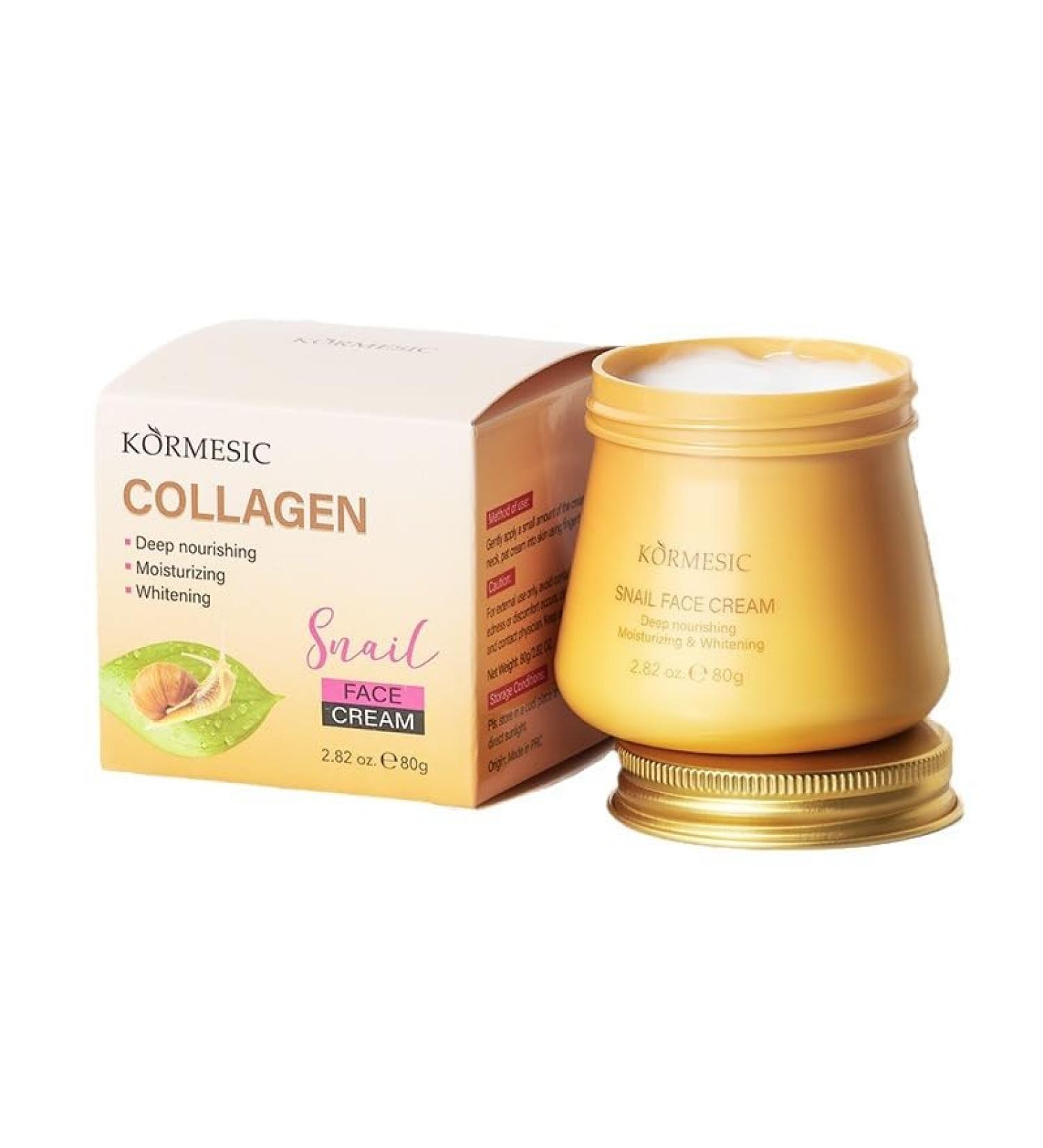 Snail Mucin Face Cream Face Moisturiser Revitalising Hyaluronic Acid Face Cream - Buy Online on GoSupps.com
