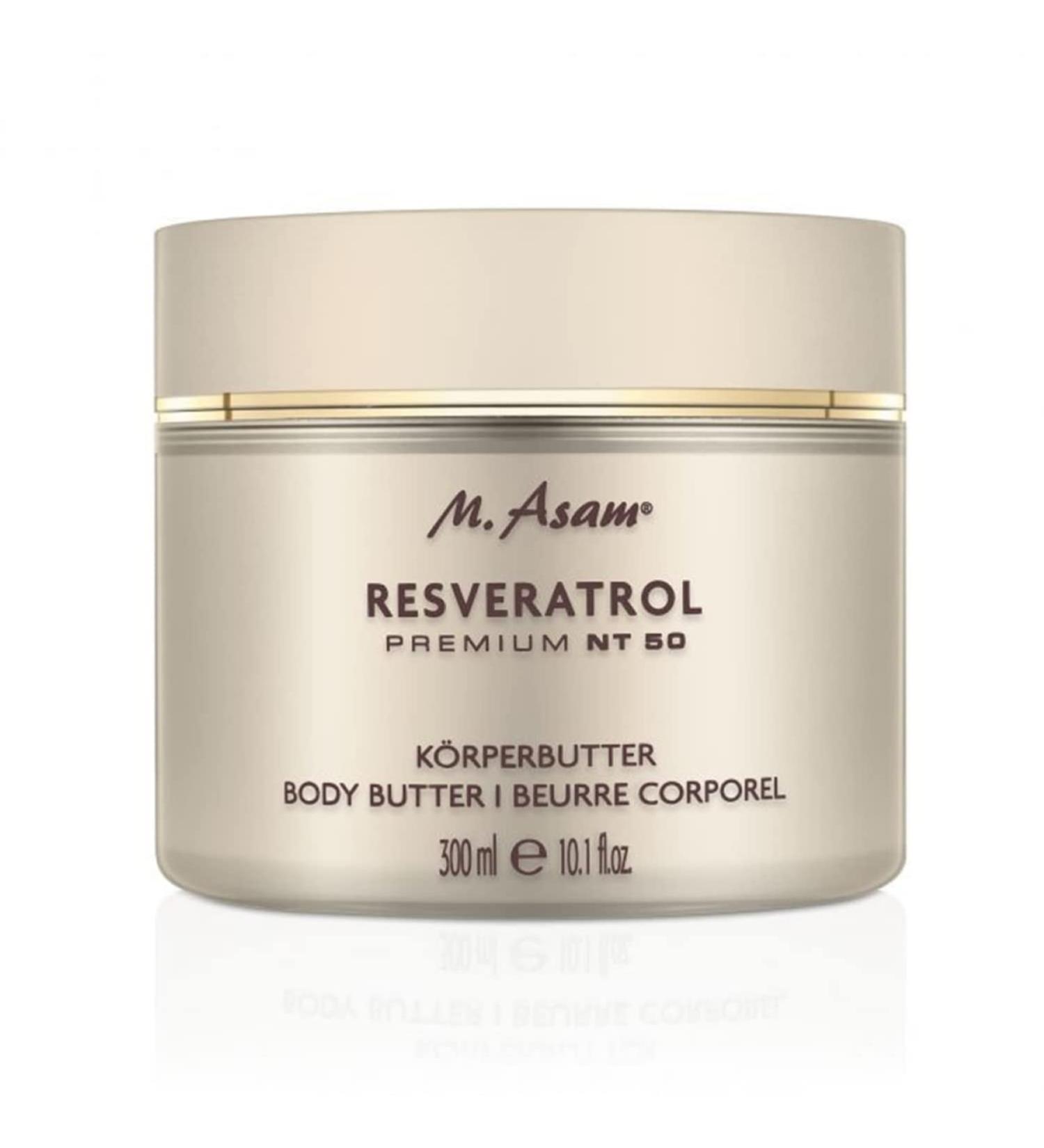 M. Asam Resveratrol Premium NT50 Body Butter (300ml) - Rich Moisturizer for Smooth Radiant Skin | Ideal for Normal & Very Dry Skin - Buy Internationally - Buy Online on GoSupps.com