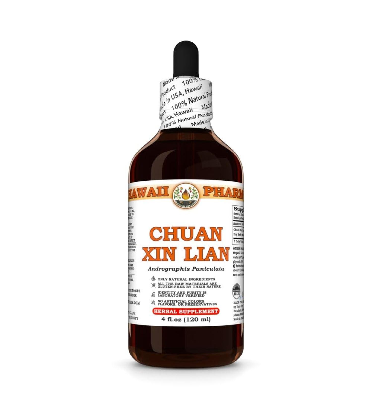 Chuan Xin Lian (Andrographis Paniculata) Dry Herb Tincture, Made in Hawaii, All Natural, Vegan, Pure Liquid Extract - 4 fl.oz 4 Fl Oz (Pack of 1) - Buy Online on GoSupps.com