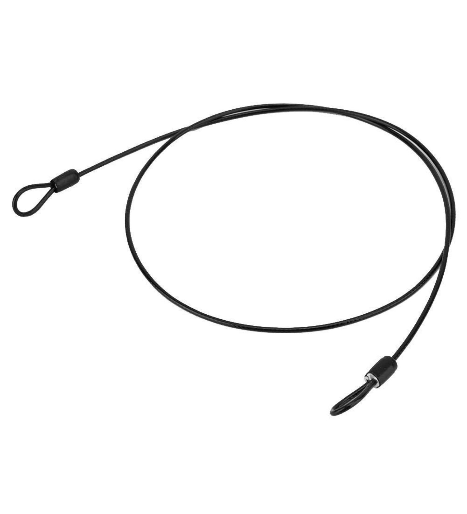 Buy Safety Steel Cable - Double-Wrapped Stainless Steel Bicycle Lock Cable | Durable Loop Cable for Scooters & Bicycles (Black) - Buy Online on GoSupps.com