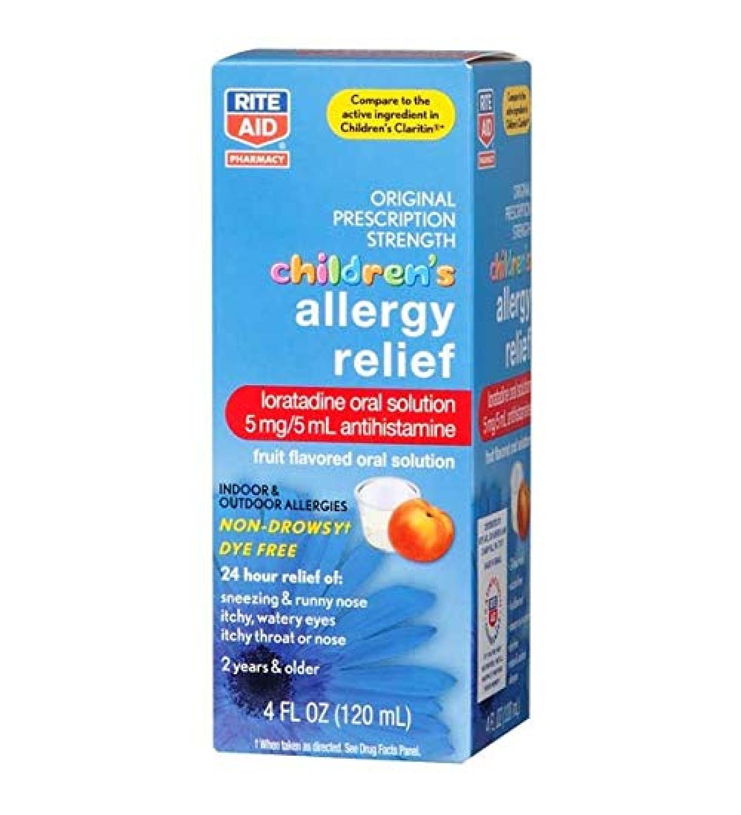 Rite Aid Loratadine Antihistamine Syrup Children 4 oz.
