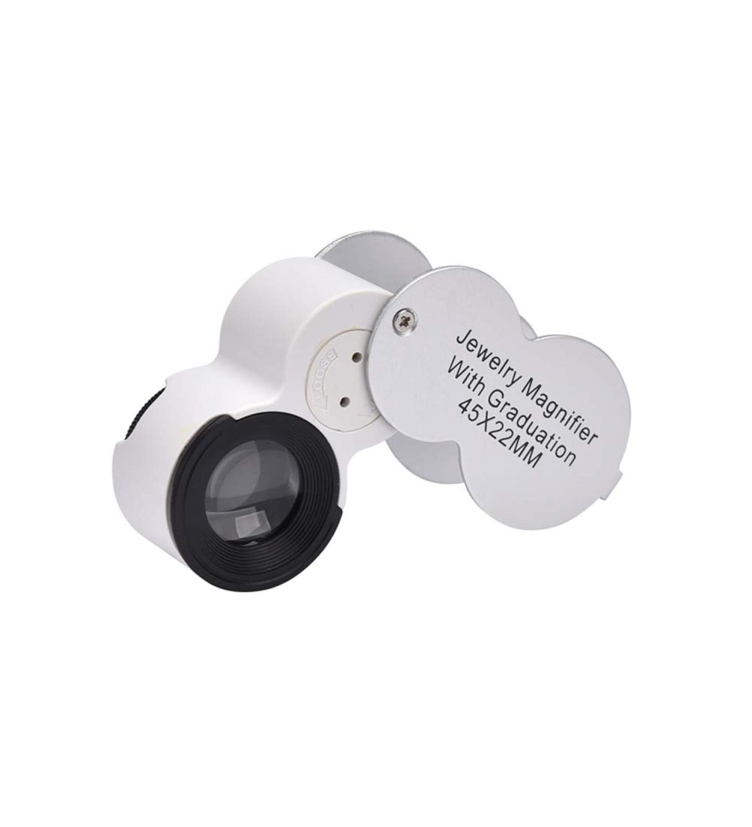 Magnifying Glasses Educational Hobby Magnifiers Foldable Jewelry Identification Magnifier 45X Zoom with Purple Light for Portable Jewelry Antique Calligraphy Gem Identification Tool - Buy Online on GoSupps.com
