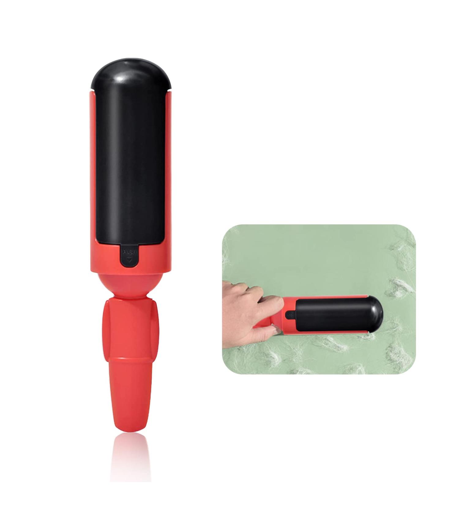 Zueyen Reusable Lint Roll for Pets - Non-Slip Handle Animal Hair Remover for Cats & Dogs Perfect for Clothing Sofa & Car (Red) - Buy Online on GoSupps.com