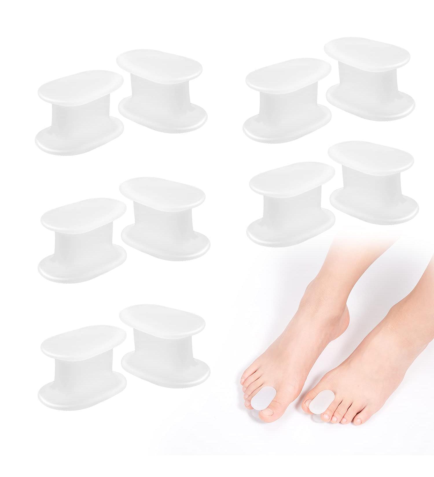 10 Piece Gel Toe Spreader Set for Hallux Valgus - Soft Silicone Toe Separator for Big Toe & Overlapping Toes - Comfortable Single Toe Protection - Buy Online on GoSupps.com