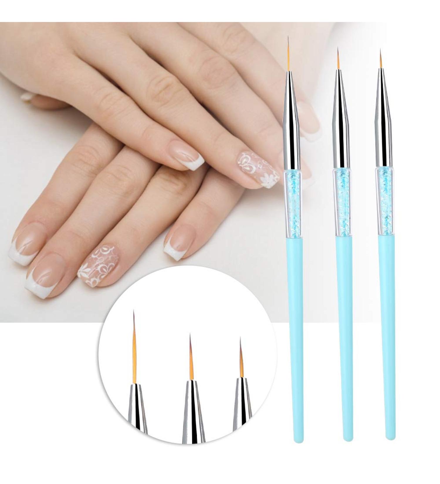 Easy To Operate Gel Nail Polish Pen Nail Liner Brush for Home Salon Shop (Blue) - Buy Online on GoSupps.com