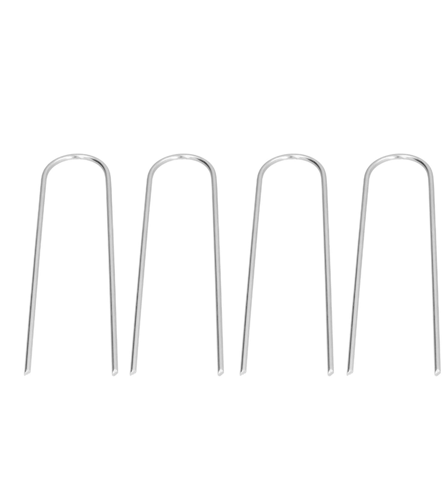 4 Pcs U Shaped Nail Tent Ground Staple High Hardness Stainless Steel Garden Pegs Securing Lawn Supplies - Buy Online on GoSupps.com