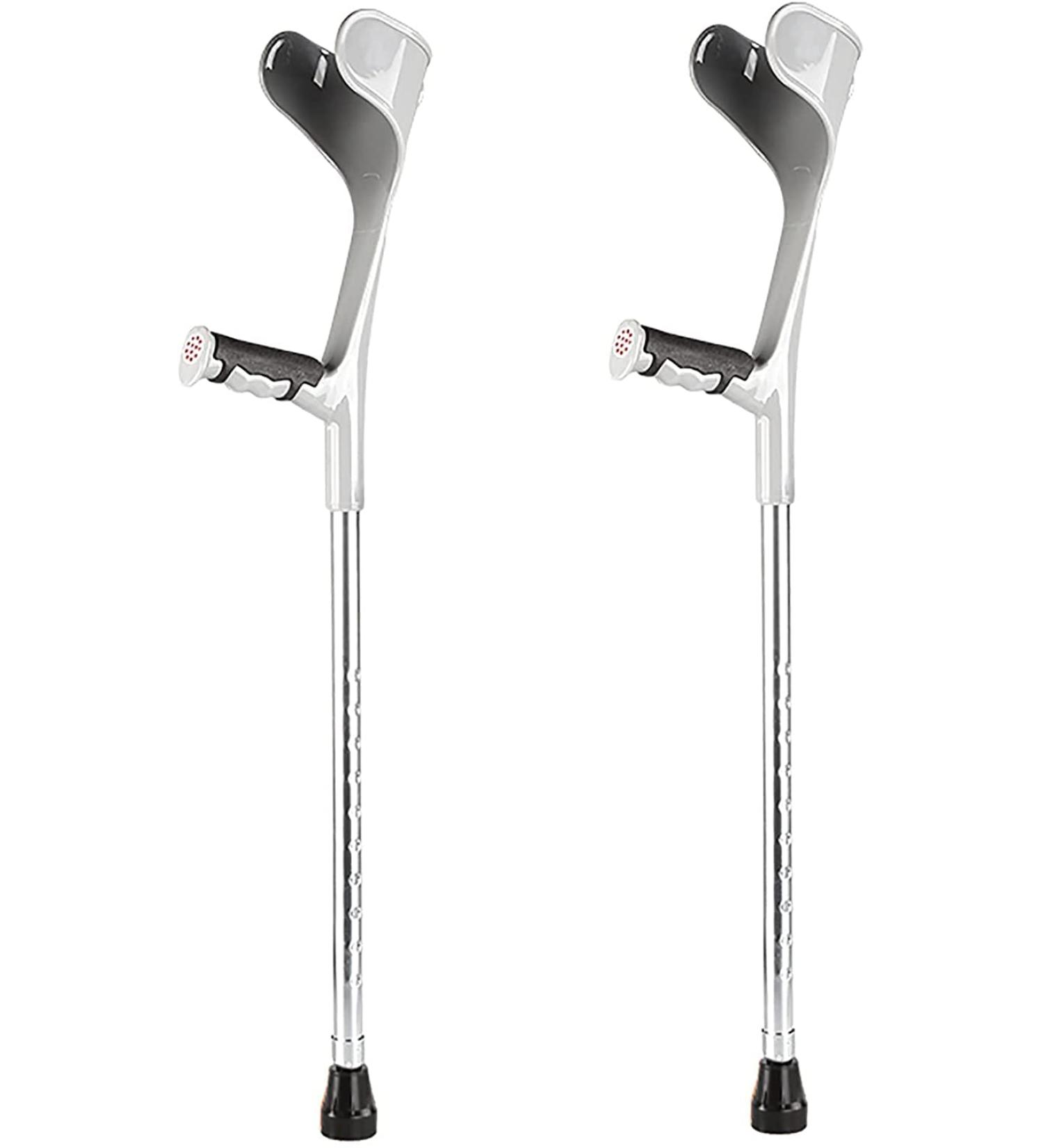 Forearm Crutches Lightweight Adjustable Aluminum Canes Retractable Foldable Medical Rehabilitation Crutches Walking Stick Device with Safety Handrails 1 Pair Selfless dedication Silver foldable - Buy Online on GoSupps.com