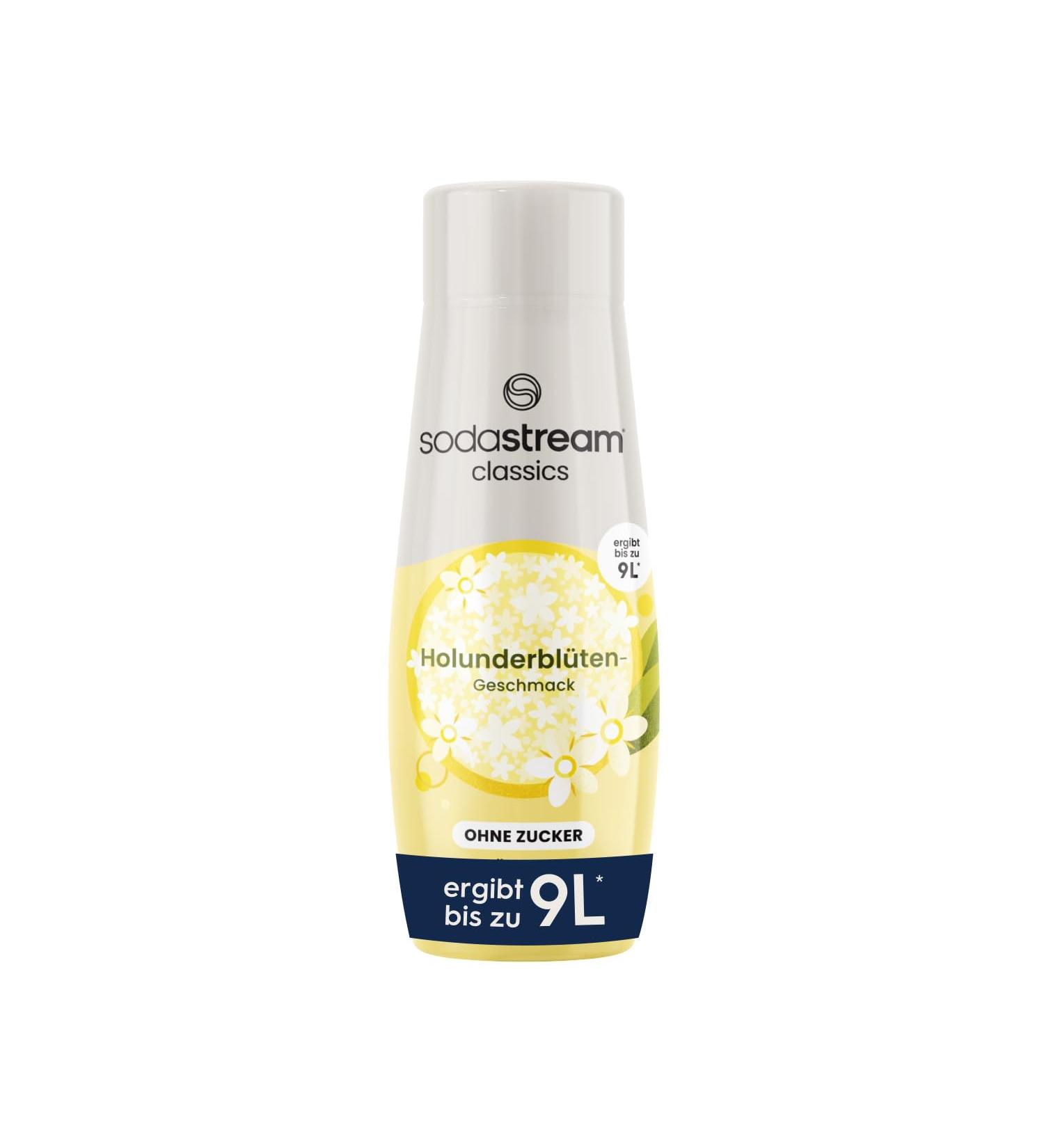 SodaStream Sirop de fleur de sureau sans sucre 1 bouteille pour 9 litres de boisson pr te l'emploi pr par en quelques secondes et toujours frais 440 ml
