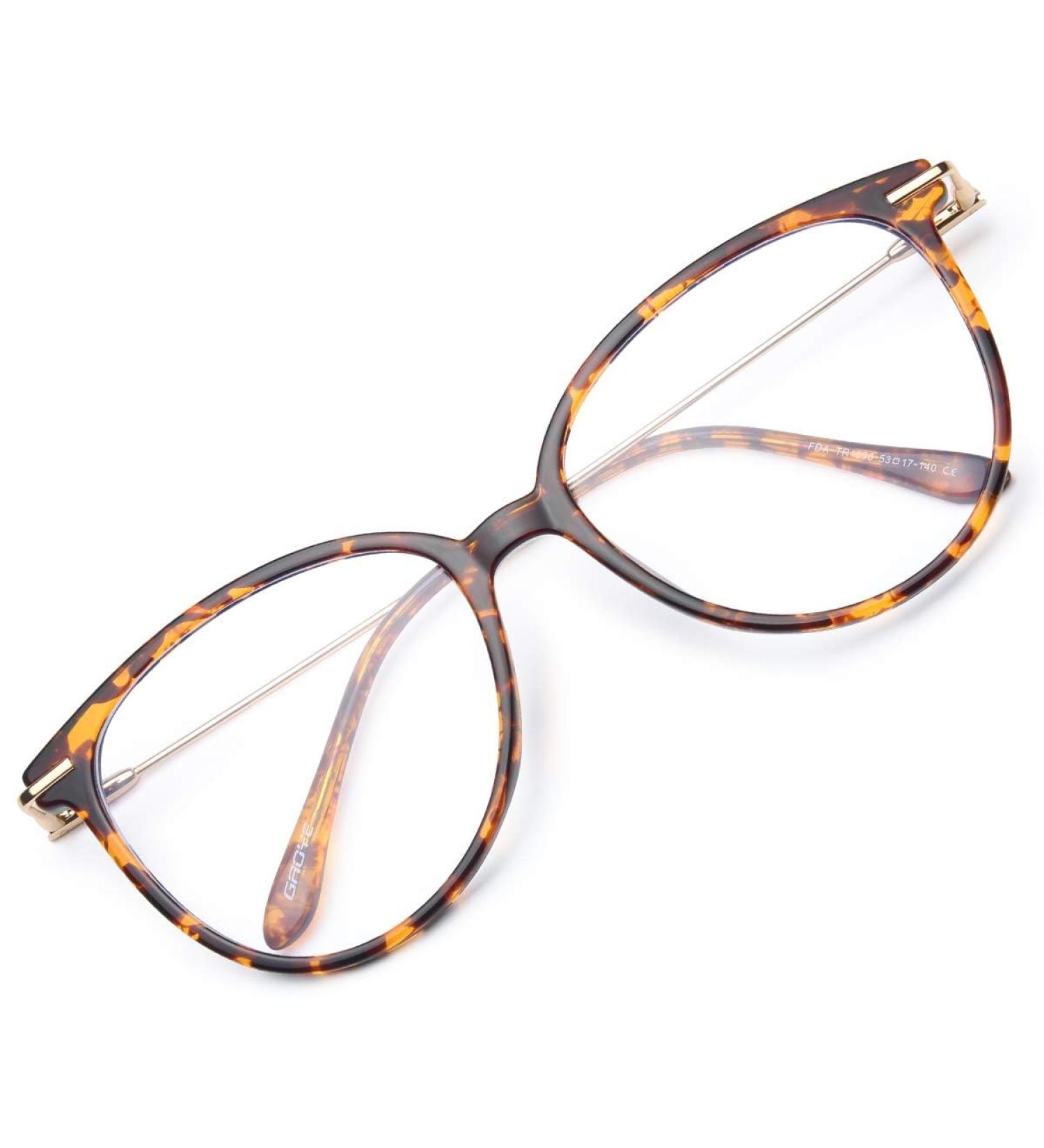 Gaoye Blue Light Blocking Glasses for Women & Men | Fashion Cat Eye Frames | UV Ray Filter | Computer & Gaming Eyewear (Leopard/Transparent Lens - Buy Online on GoSupps.com