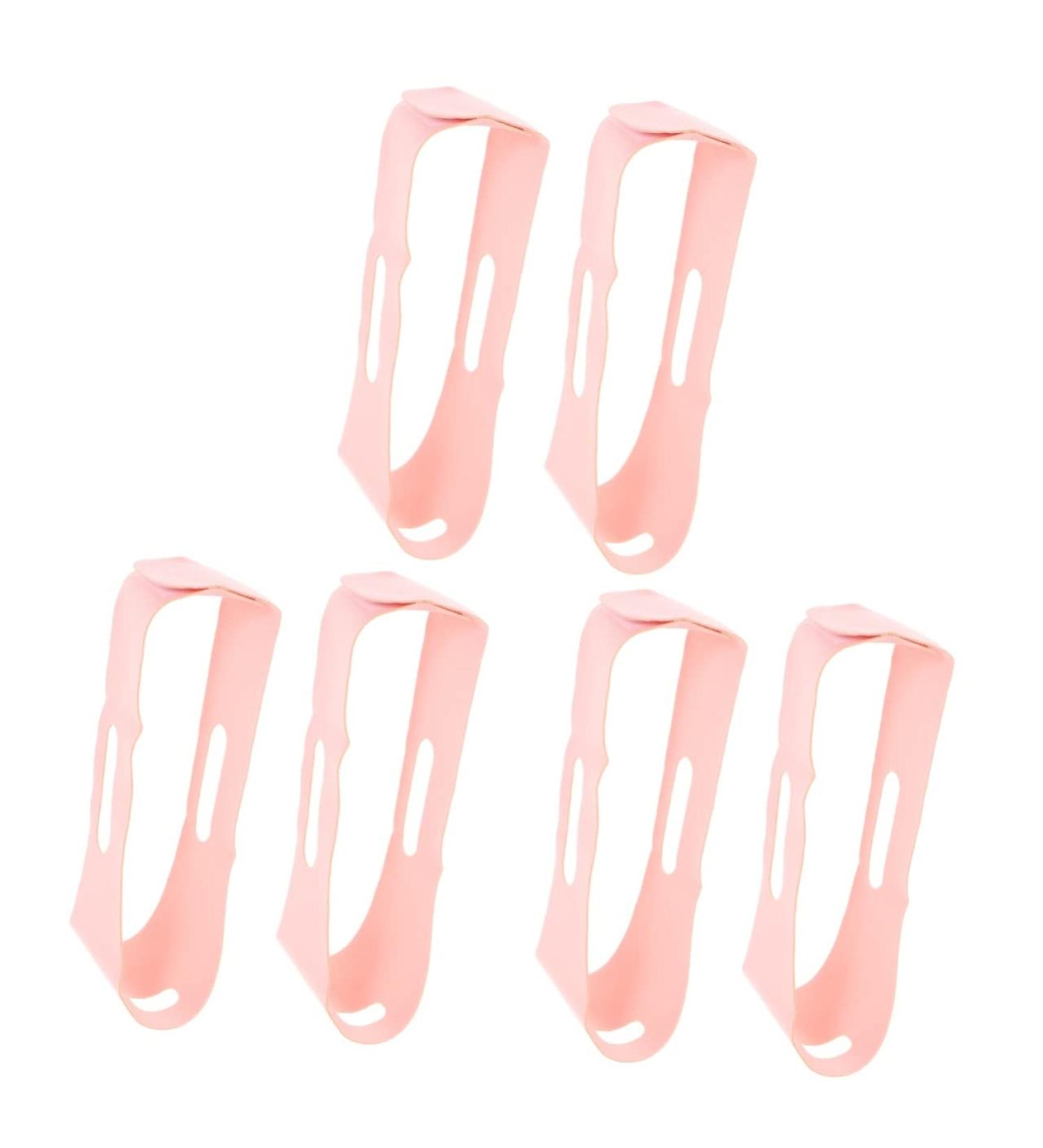 Healeved 6 Pcs Adult Snoring Solution Chin Strap Set - Anti-Snore Belts for Women and Men - Breathable Pink - 60x9x0.3cm - Buy Online on GoSupps.com