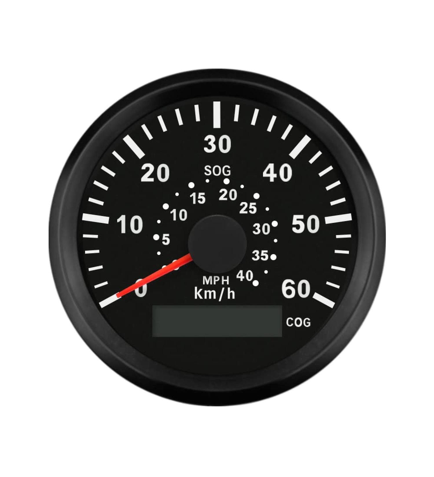 ELING Universal GPS Speedometer - 0-60 km/h | 0-40 MPH Speed Gauge for Boats Yachts and Vessels | 85 mm 9-32 V with Course Tracking - Buy Online on GoSupps.com