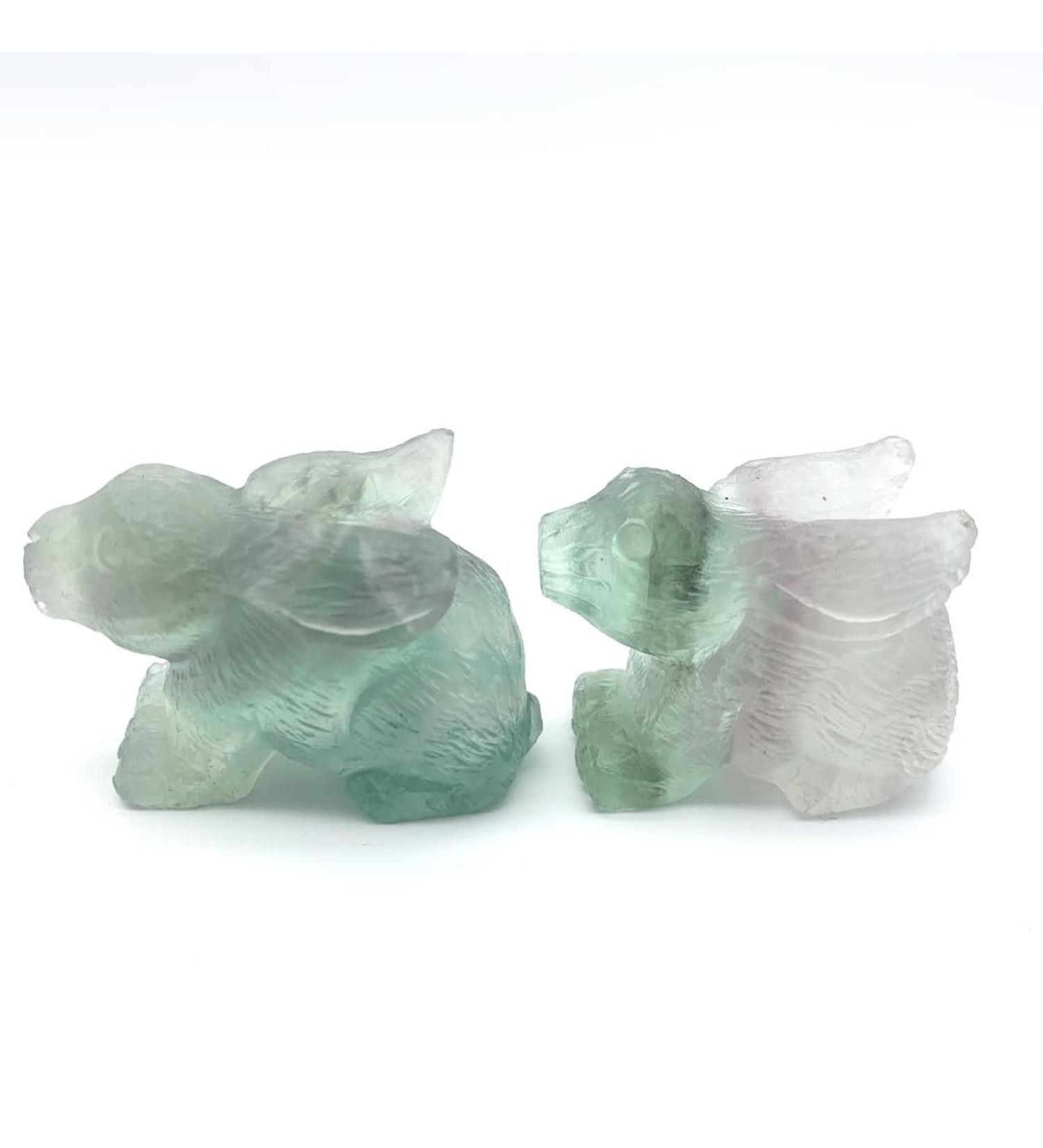 Natural Crystal Rough Specimen 1pc Natural Fluorite Rabbit Animals Crystal Stone Carved Figurine Stone Room DecorationCrystalsStone Home Goods - Buy Online on GoSupps.com