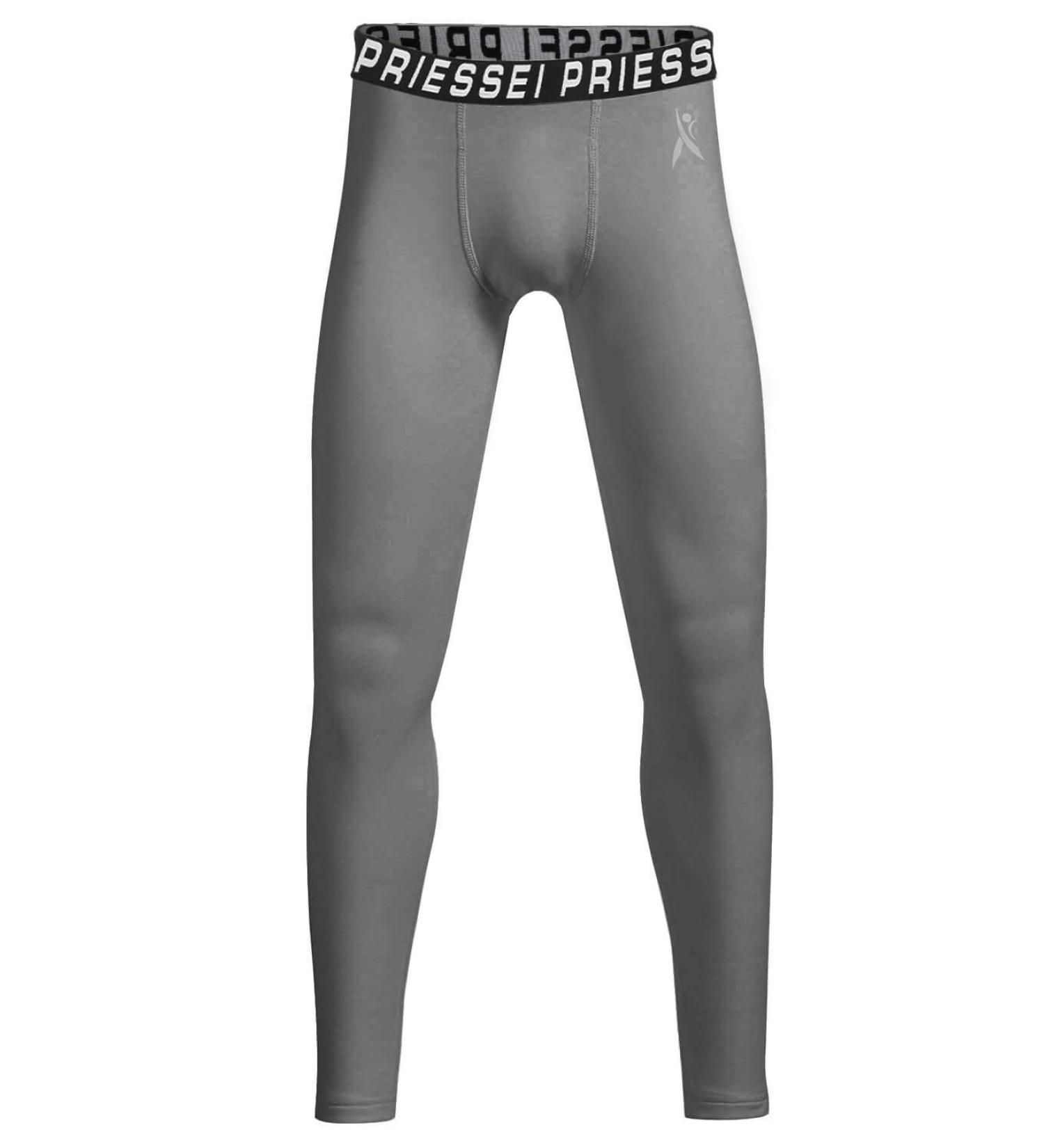 PRIESSEI Boys Compression Leggings Youth Sports Tights - Gray 7-8 - Buy Online on GoSupps.com