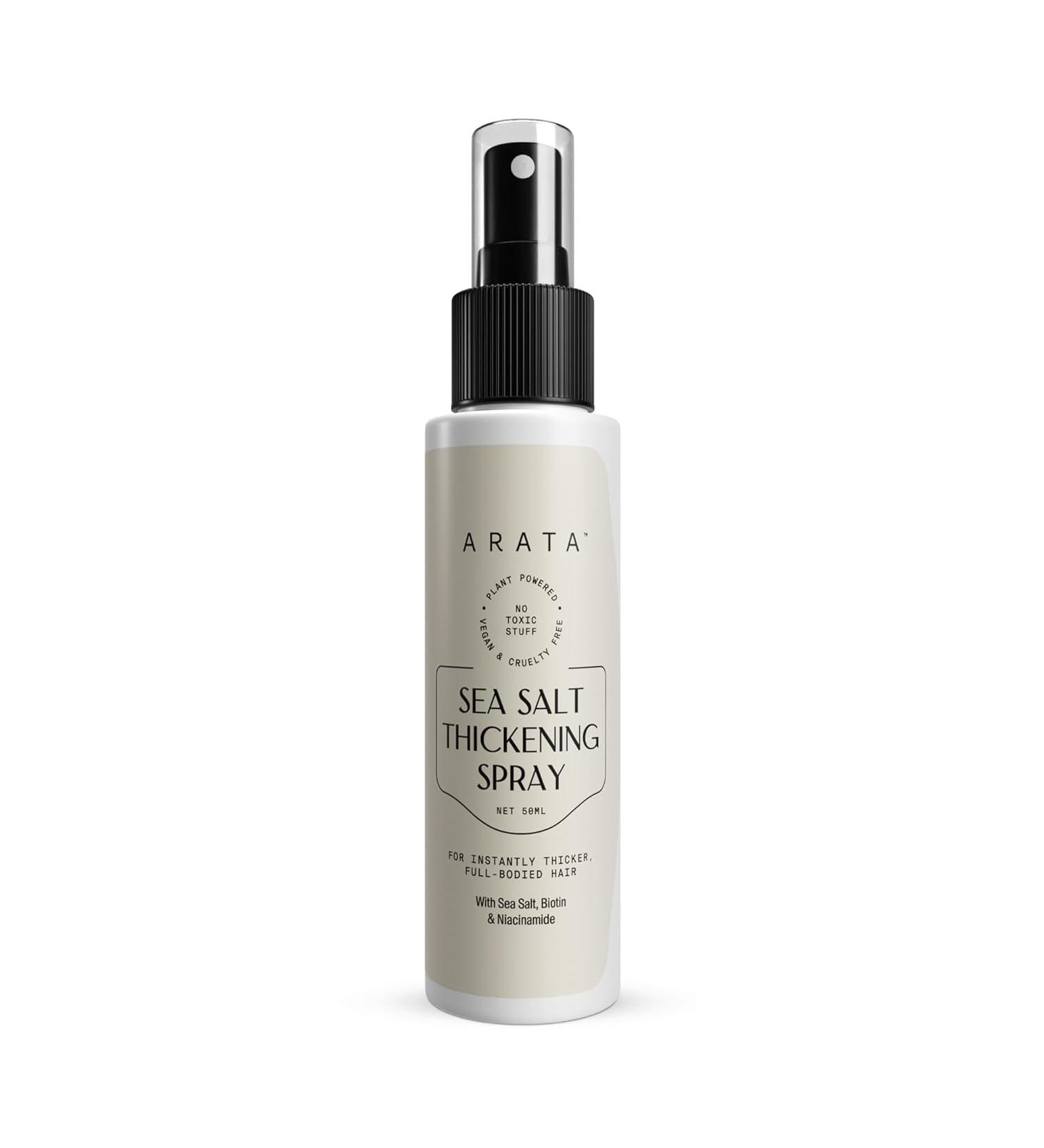 Ara.ta' Sea Salt Volumizing Hair Spray For Beachy Locks & Natural Waves | Adds Volume & Texture To Hair Without Any Crunchy Feel | Made for All Hair Types With Sea Salt Biotin & Niacinamide | 50ML - Buy Online on GoSupps.com