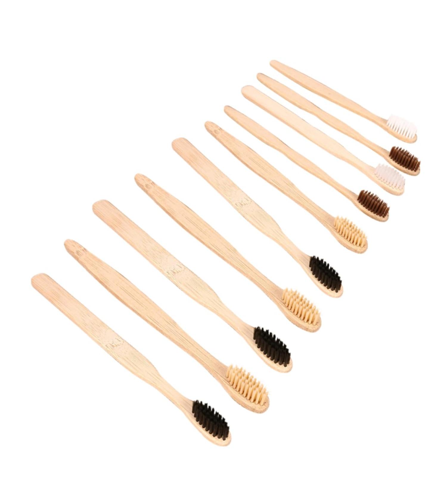 Eco-Friendly Sewoart 10-Pack Hotel Toothbrush Set | Biodegradable Bamboo Travel Accessories - Buy Online on GoSupps.com