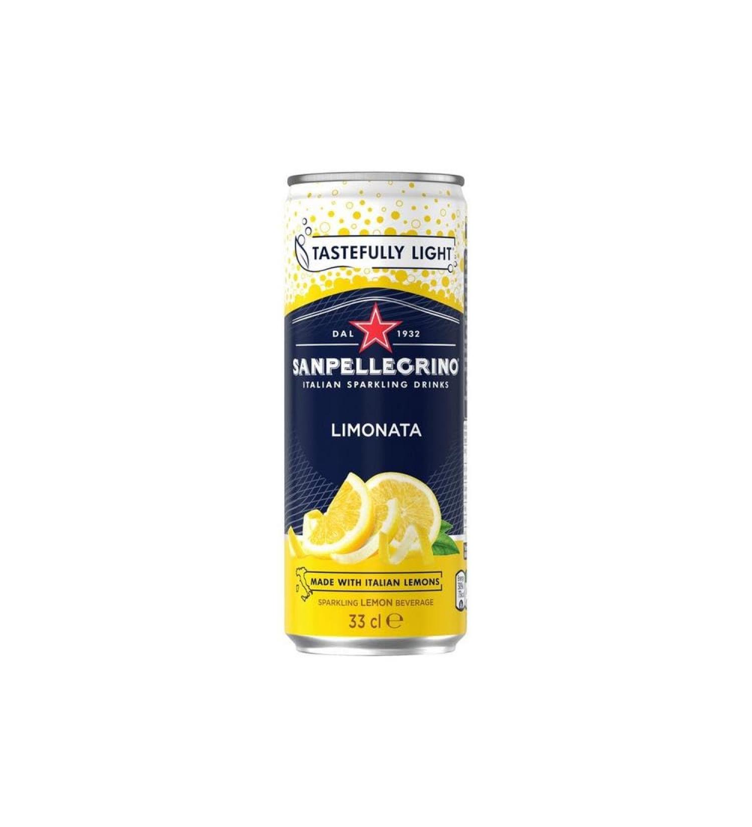 San Pellegrino Sparkling Drink Tastefully Light 12x330ml By Serendib (Lemon | Limonata) - Buy Online on GoSupps.com