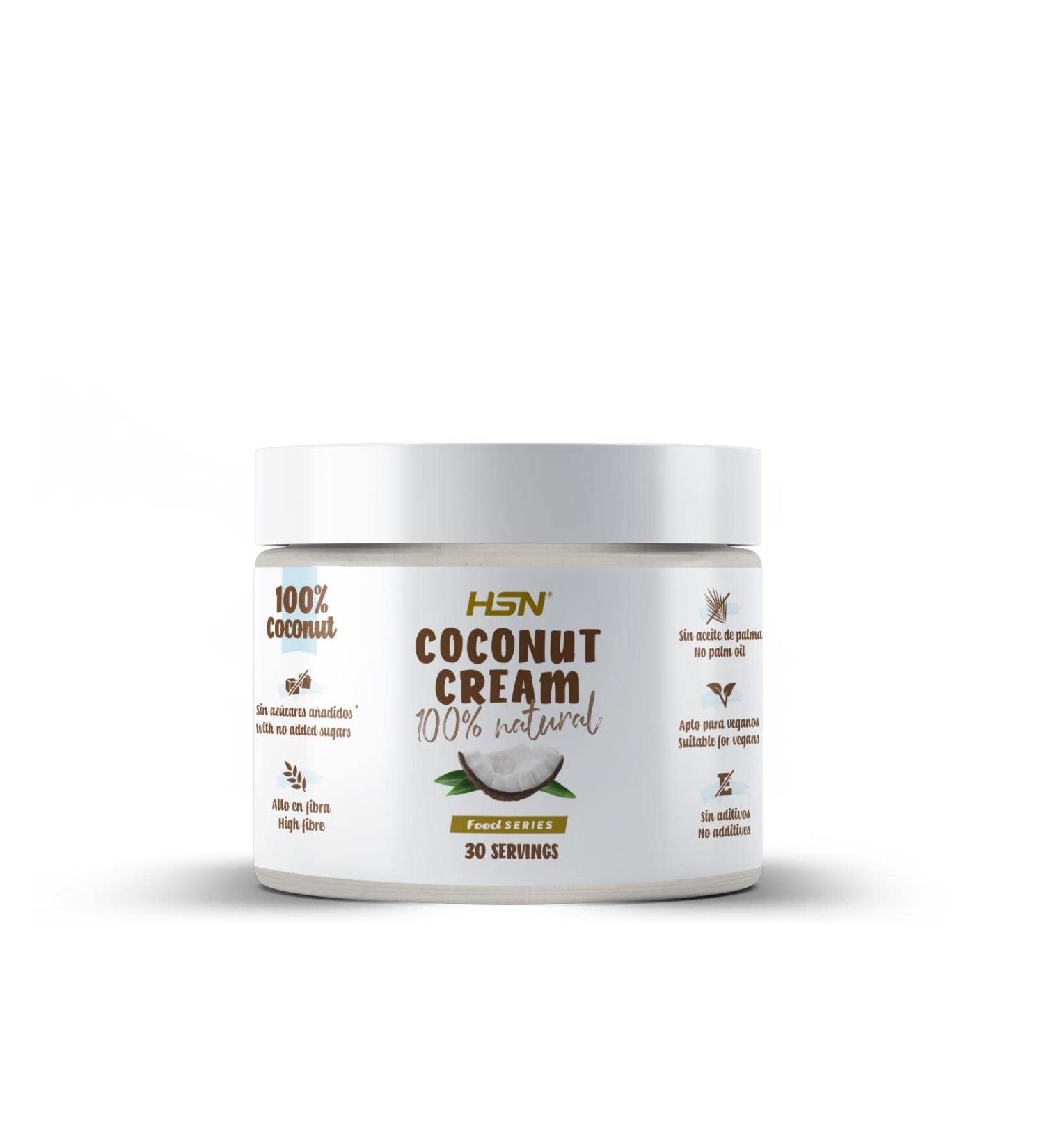 HSN Coconut Cream | 100% Natural Coconut Cream | Ready to Spread | No Palm Oil or Added Sugars | Non-GMO Vegan Lactose Free - Buy Online on GoSupps.com