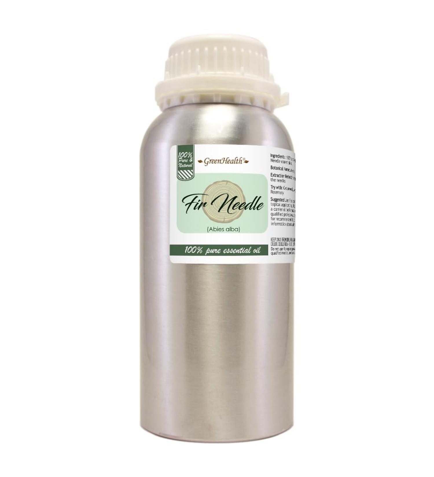 Fir Needle Essential Oil - 16 fl oz - Aluminum Bottle w/Locking Cap - 100% Pure Essential Oil - GreenHealth - Buy Online on GoSupps.com