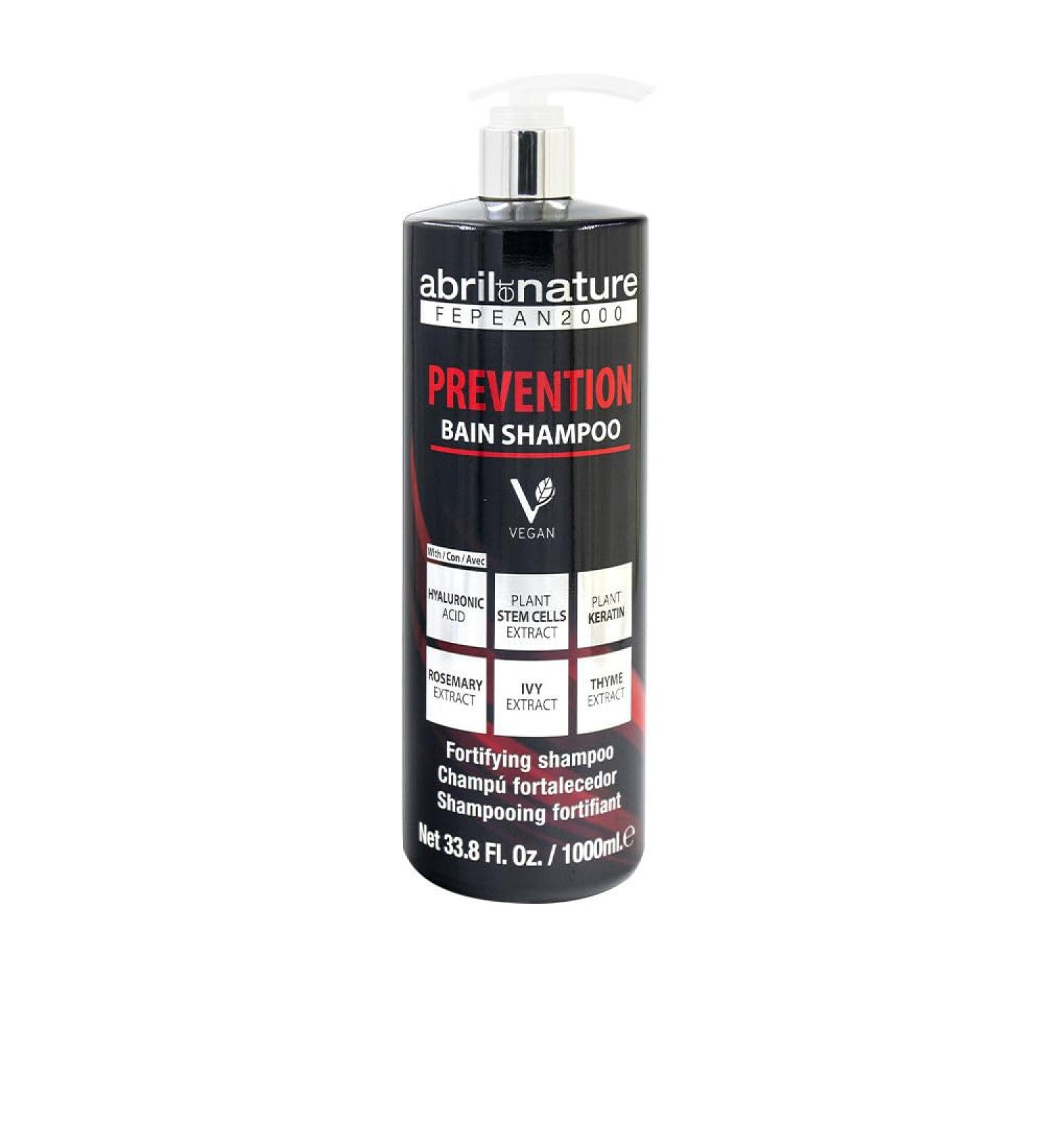 abril et nature - Anti-Hair Loss Prevention Shampoo - Stops Hair Loss or Alopecia - Stimulates Growth - Balances and Purifies the Scalp - Professional Treatment - 1000 ml
