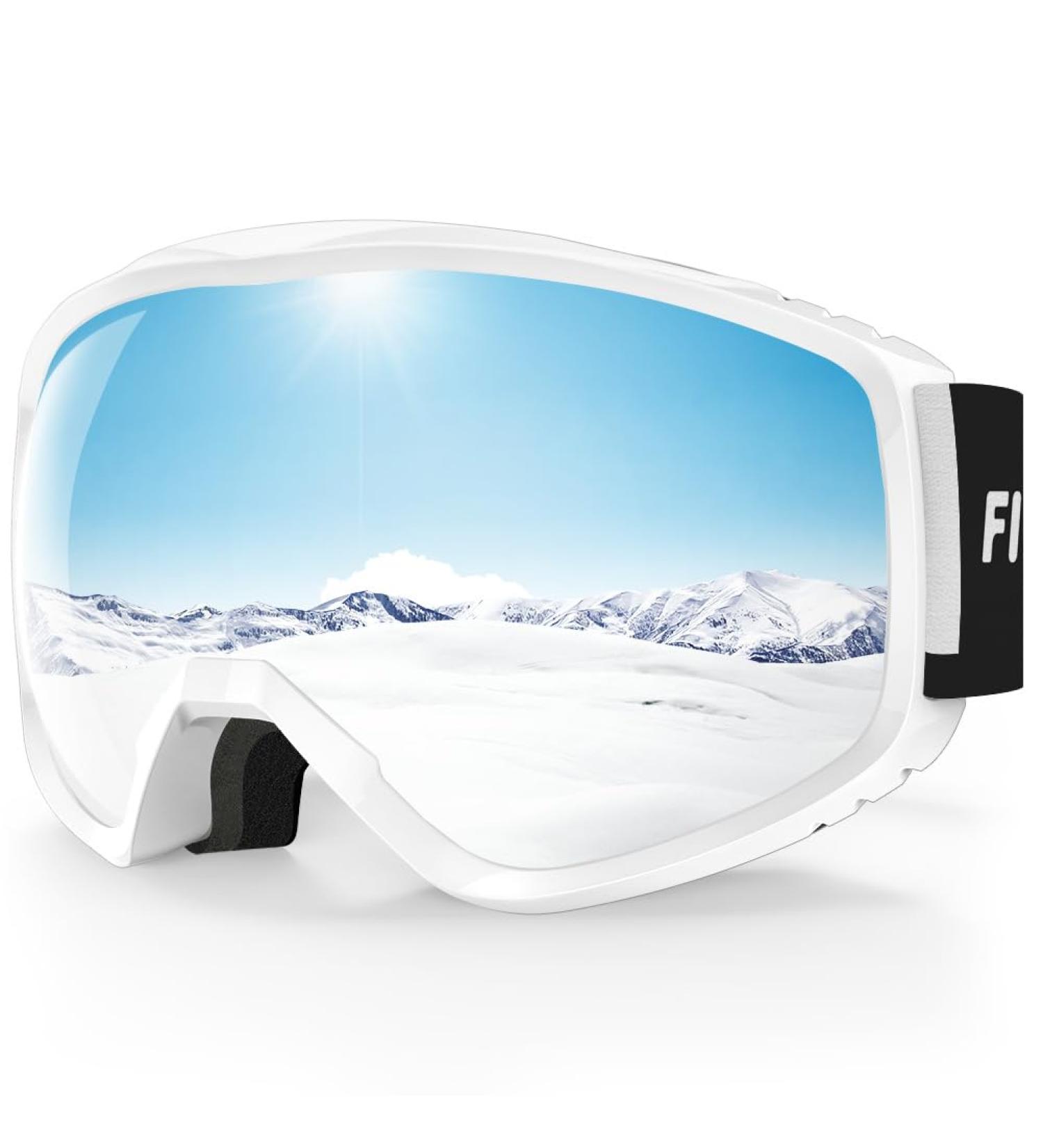 Findway Ski Goggles for Men | OTG Snowboard Glasses with UV Protection & Anti-Fog | Spherically Mirrored VLT 10.2% - Buy Online on GoSupps.com