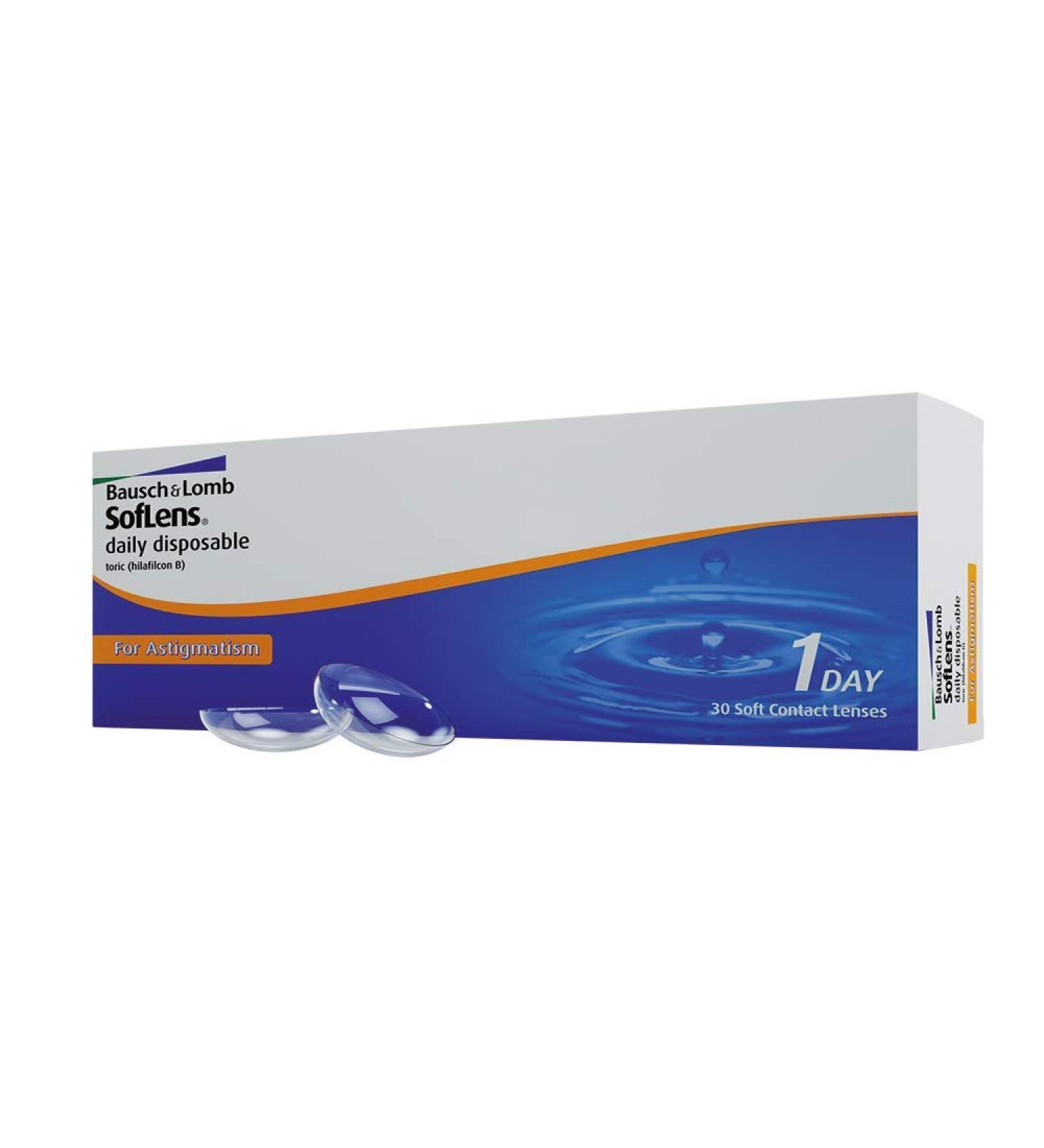 Bausch + Lomb Soflens Daily Disposable Toric daily lenses toric contact lenses soft 30 pieces BC 8.6 mm / dia 14.2 / Cyl -1.25 / axis 160 / -7.5 Dioptria