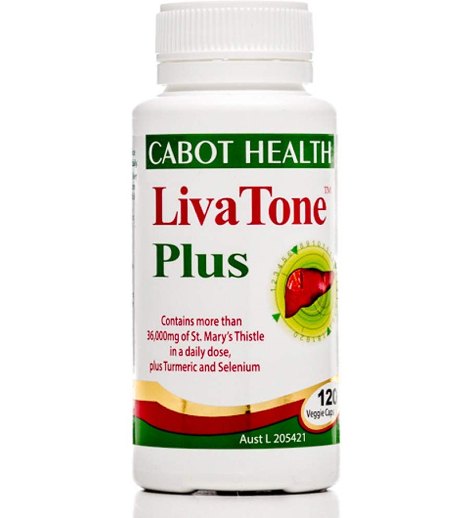 Cabot Health LivaTone Plus with Turmeric 120 Capsules - Buy Online on GoSupps.com