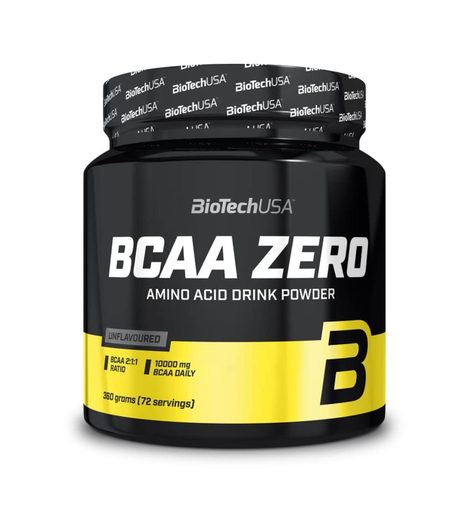 Buy Biotechusa BCAA Zero - Vegan Amino Acid Powder | 6g Sugar-Free Lactose-Free Gluten-Free | 360g Unflavored for Optimal Performance - Buy Online on GoSupps.com